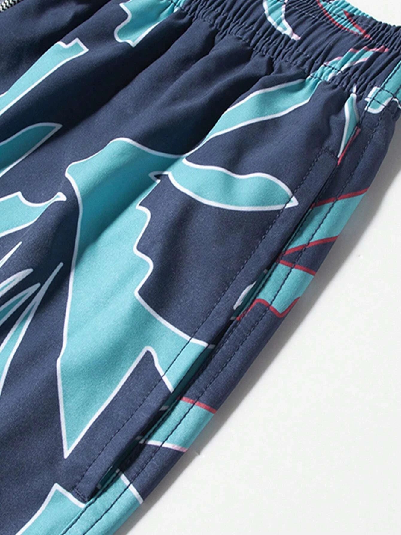 All Over Print Tropical Bottoms-Waves And Trunks