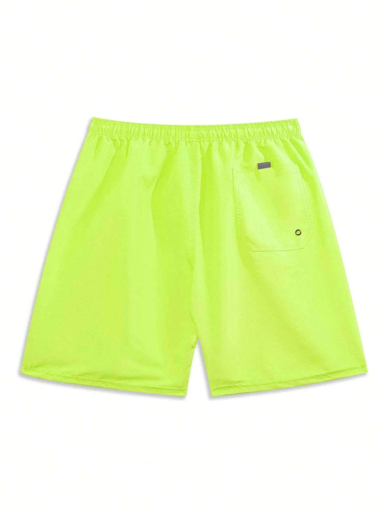 Plain Solid Drawstring Swim Trunks-Waves And Trunks