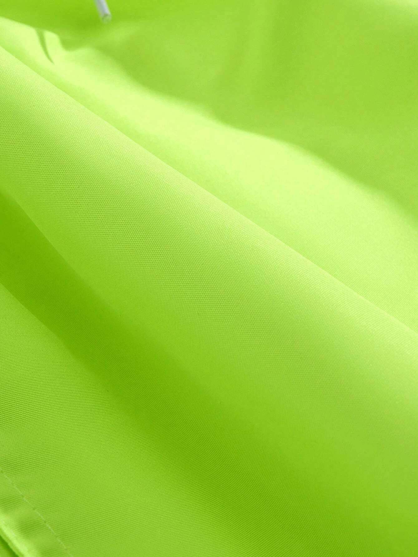 Plain Solid Drawstring Swim Trunks-Waves And Trunks