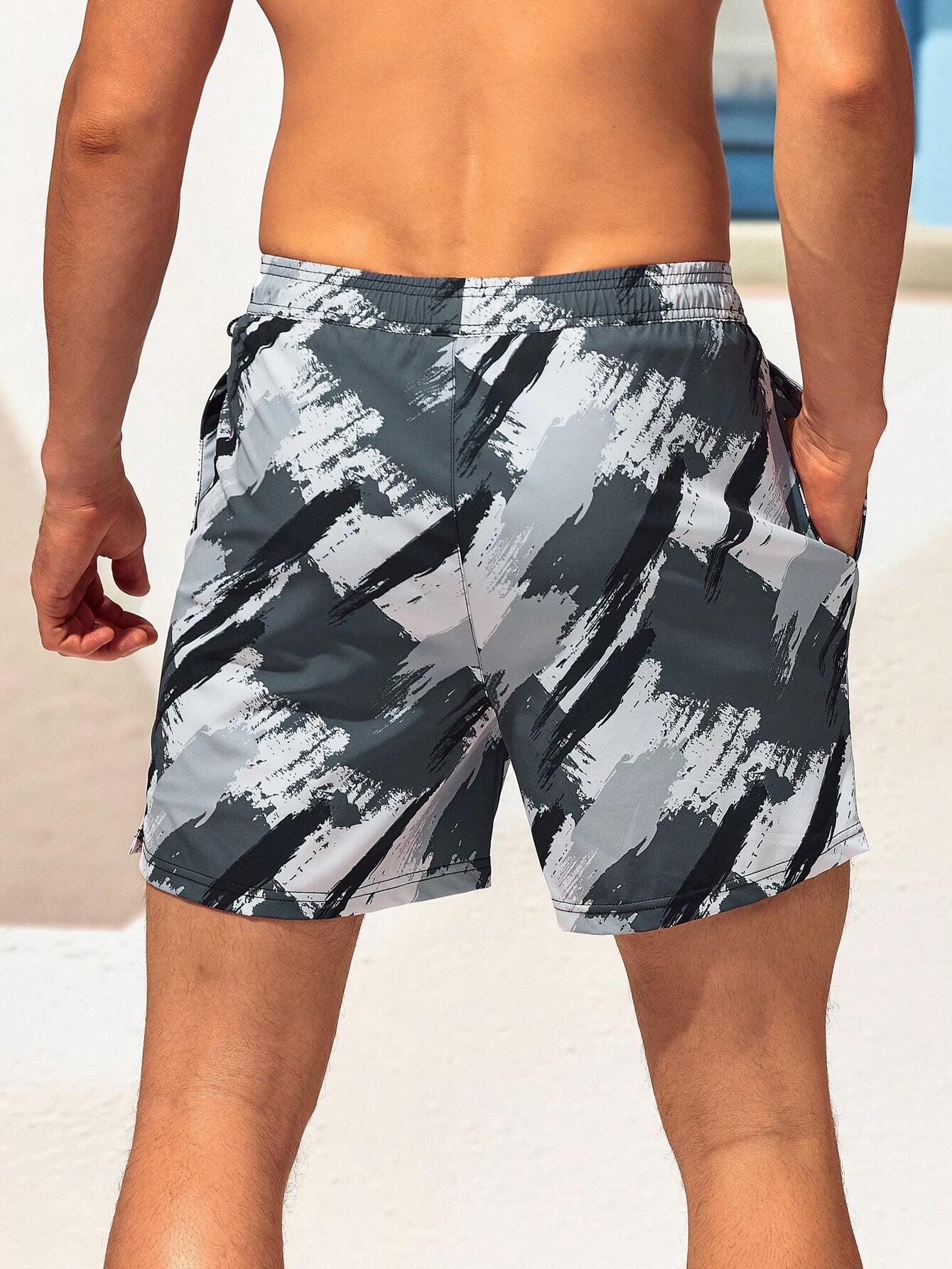 2 In 1 Drawstring Bottoms Swim Trunks-Waves And Trunks