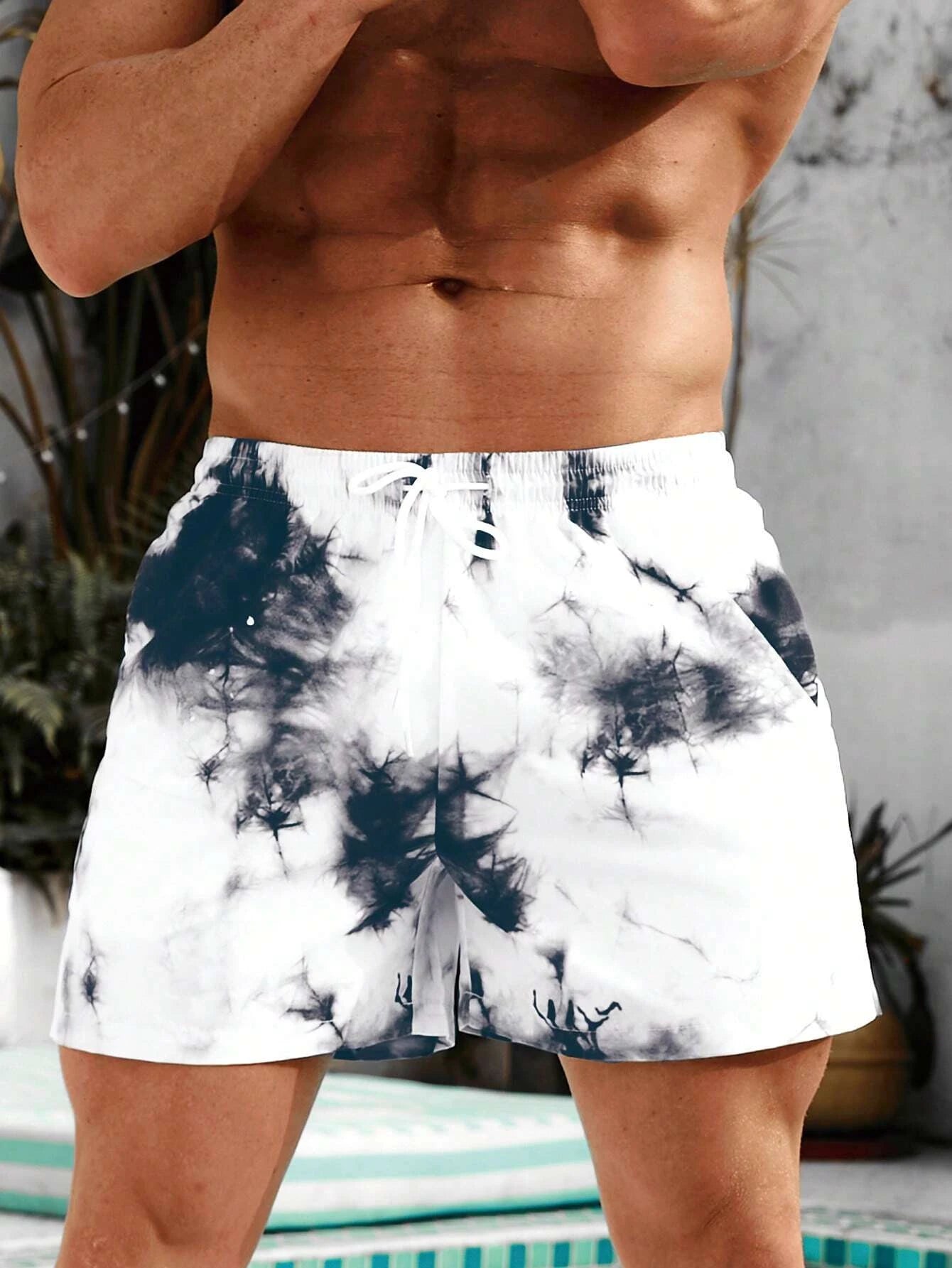 Drawstring Boho Swim Trunks-Waves And Trunks