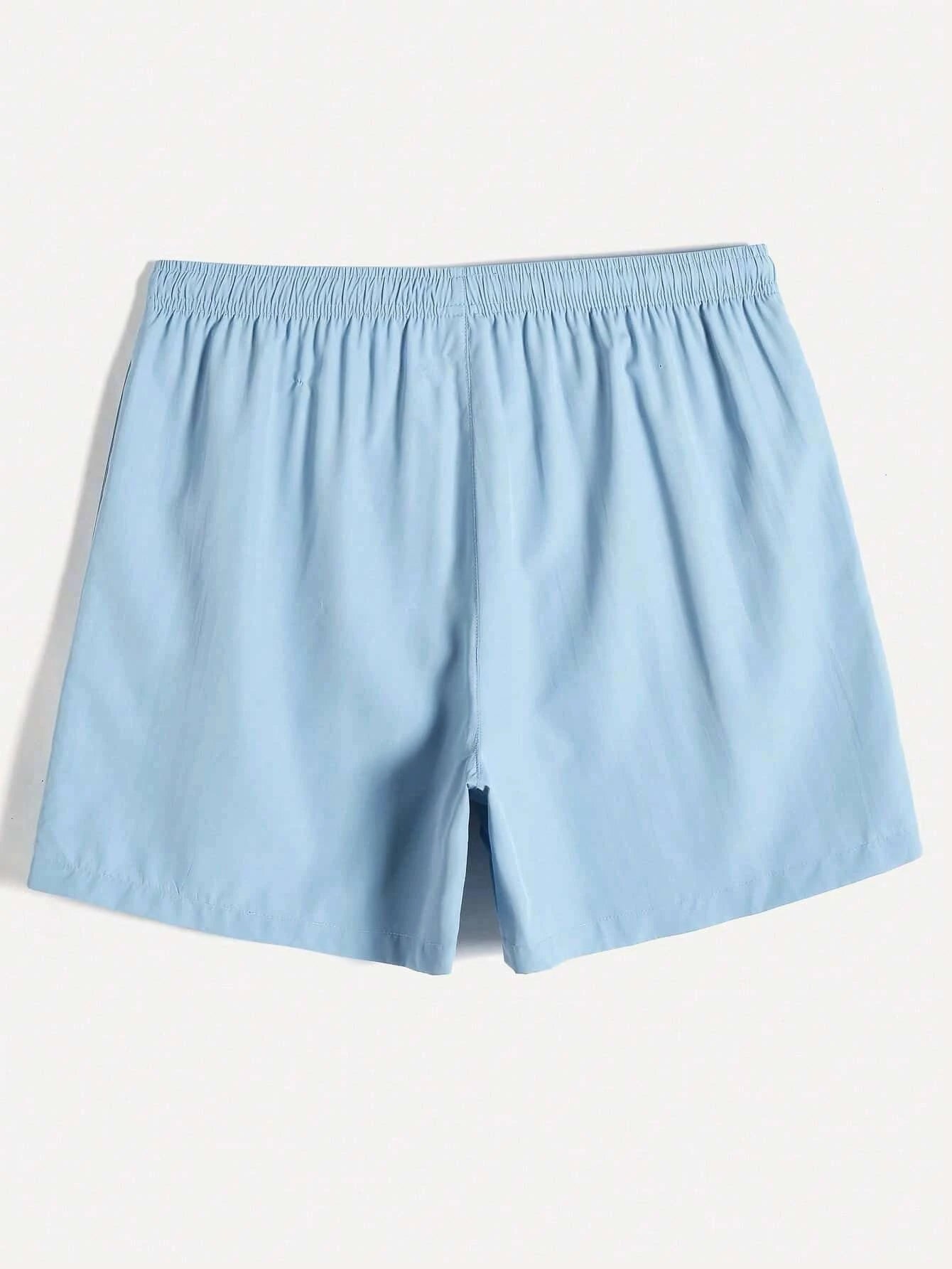 Drawstring Waist Non Stretch Swim Trunks-Waves And Trunks