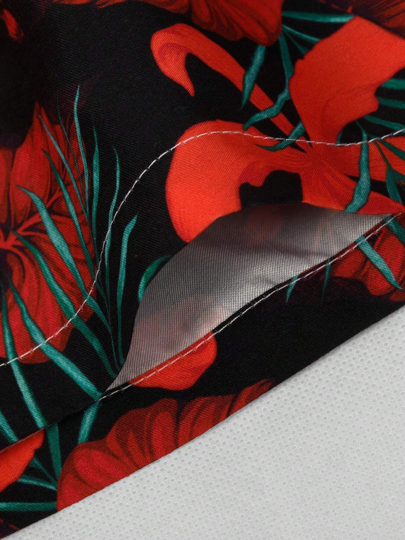 Drawstring All Over Print Tropical Trunks-Waves And Trunks