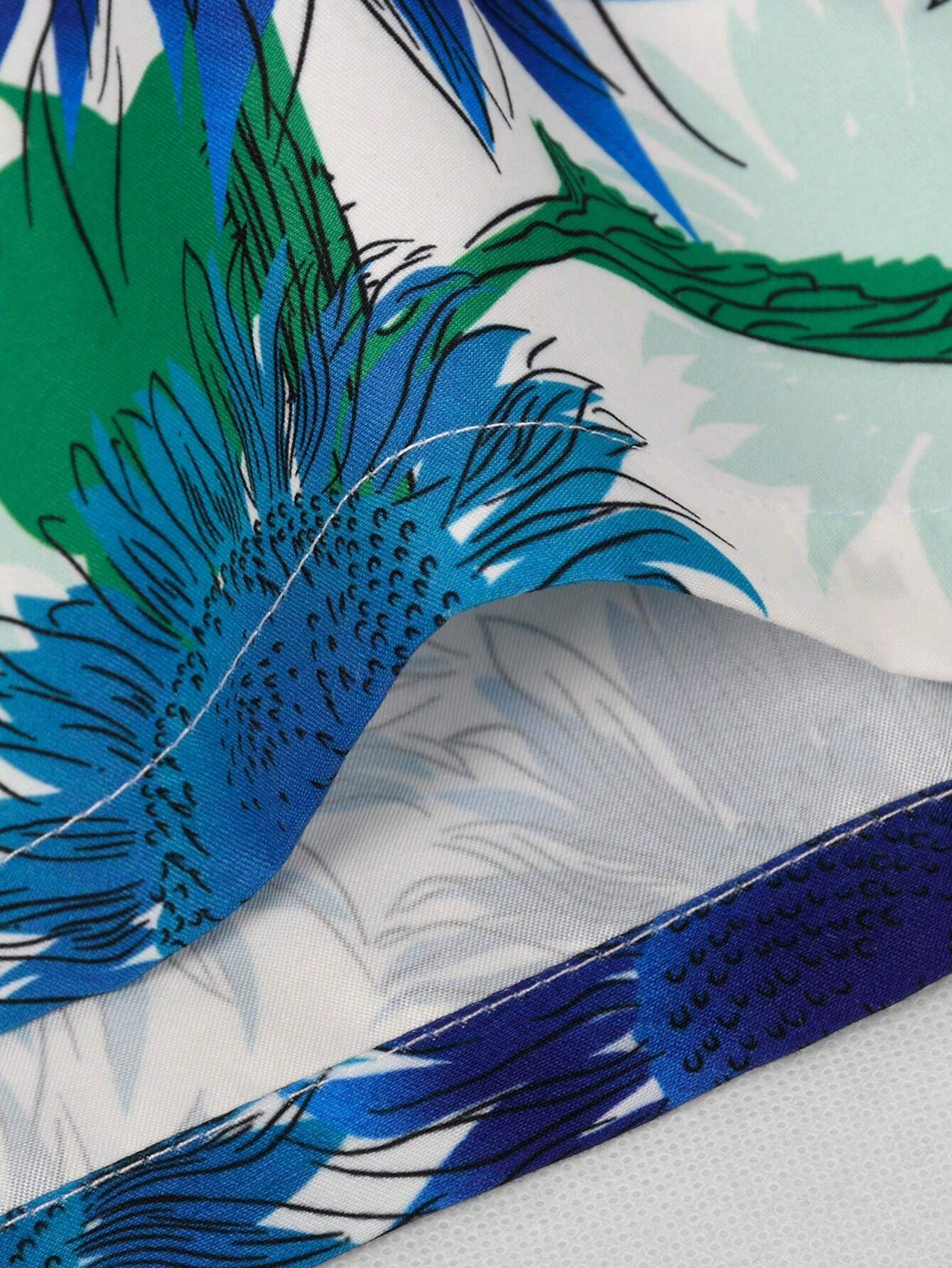 Sunflower Print Drawstring Swim Trunks-Waves And Trunks