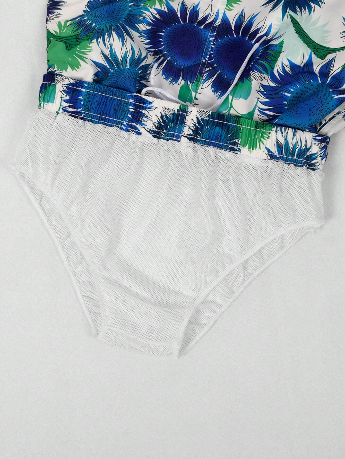 Sunflower Print Swim Trunks-Waves And Trunks