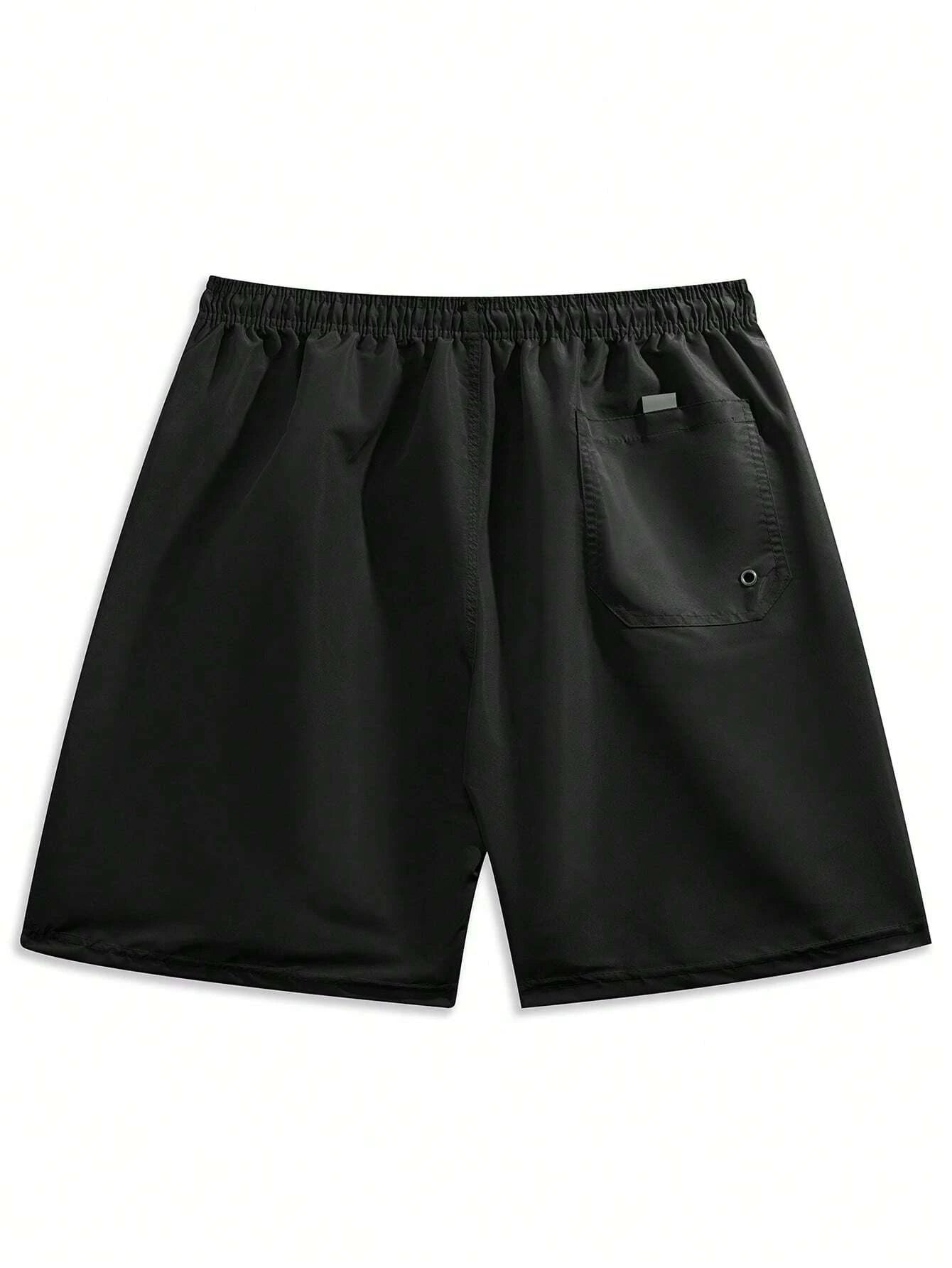 Drawstring Waist Swim Trunks-Waves And Trunks