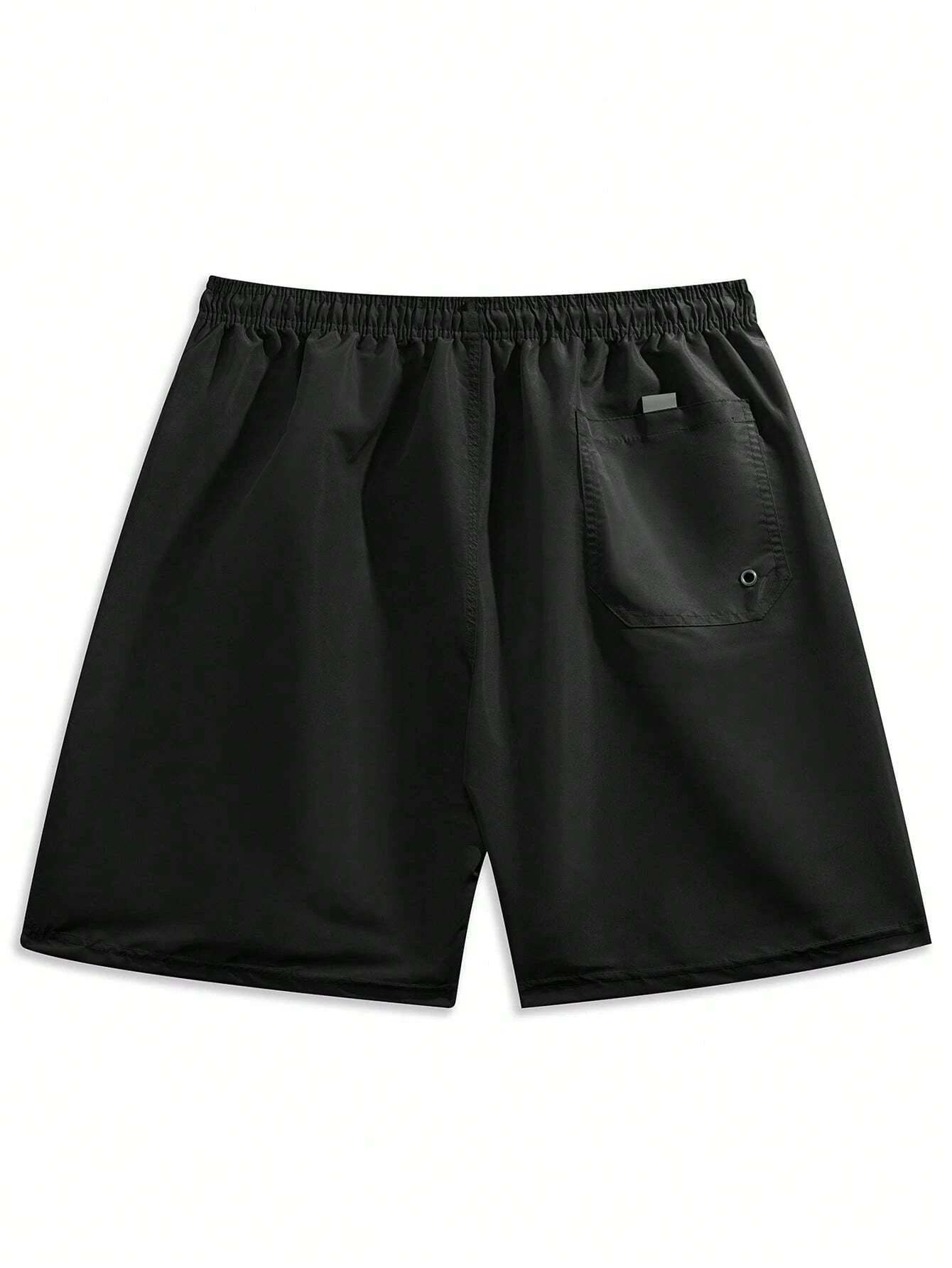 Plain Solid Drawstring Swim Trunks-Waves And Trunks