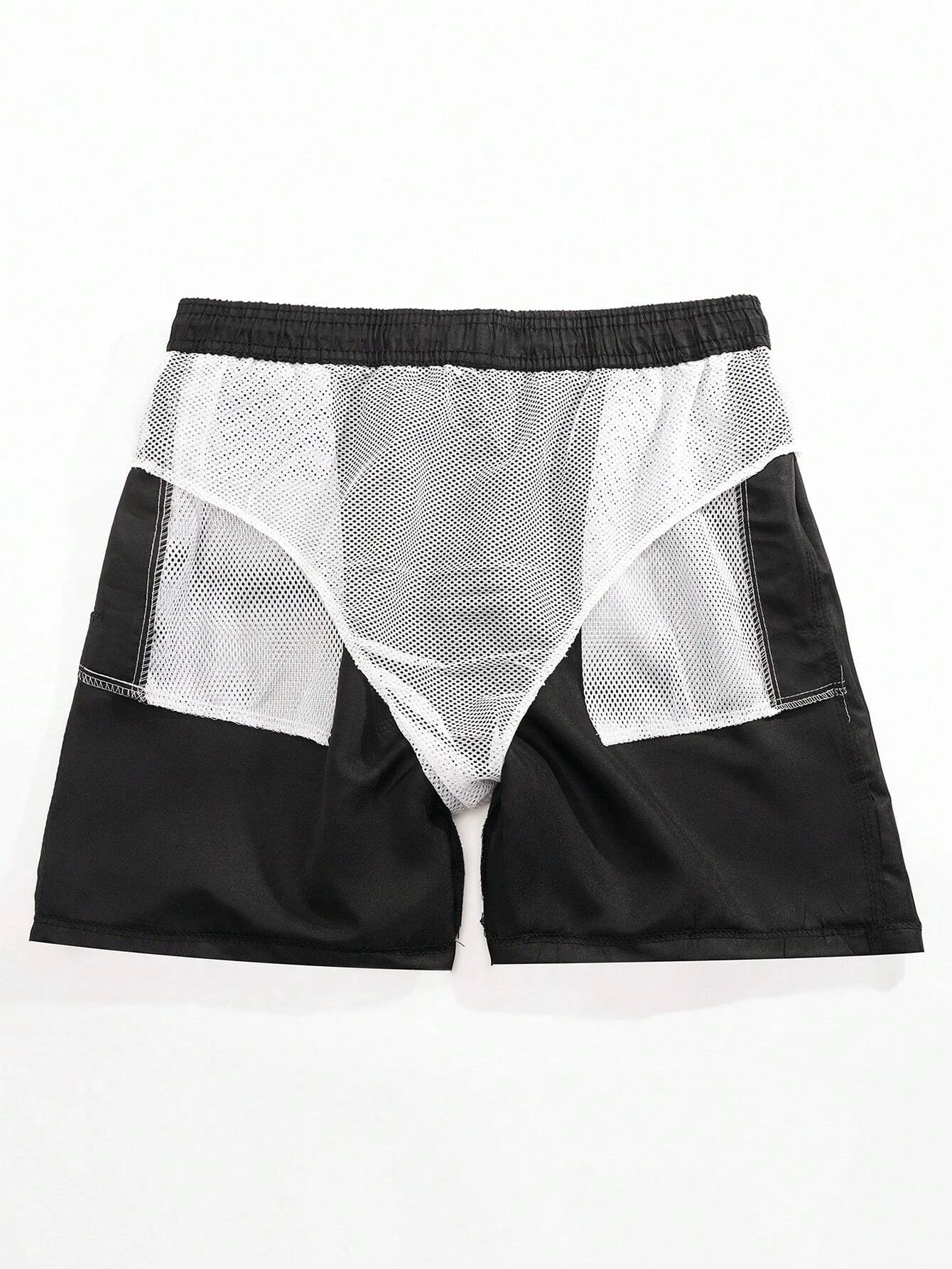 Plain Solid Drawstring Swim Trunks-Waves And Trunks
