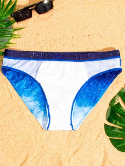Galaxy Print Swim Brief-Waves And Trunks