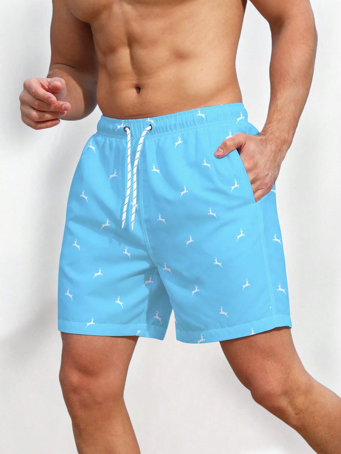 Animal All Over Print Drawstring Shorts-Waves And Trunks