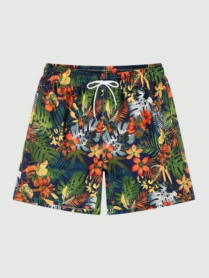 Tropical Print Shorts-Waves And Trunks