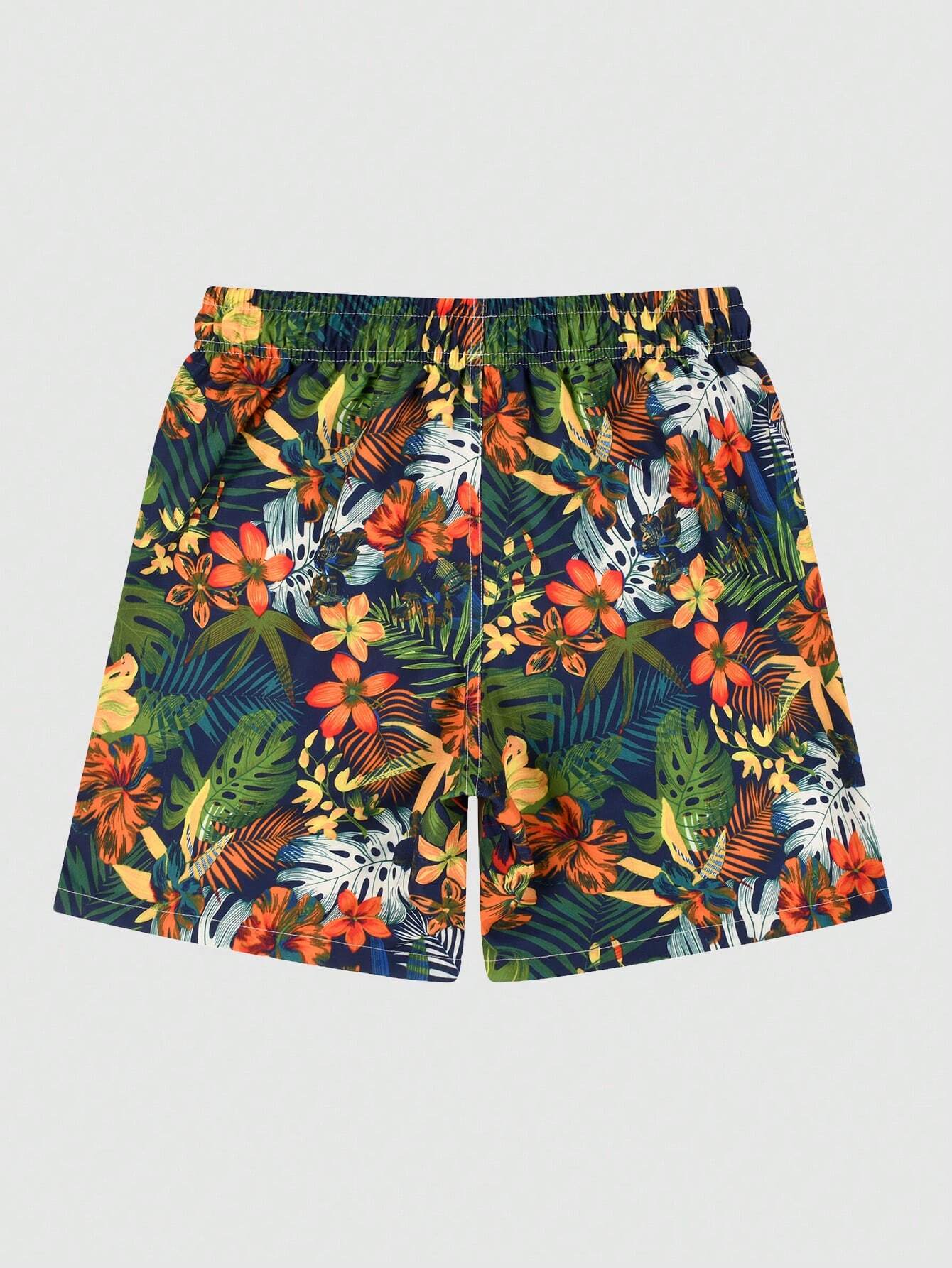 Tropical Print Shorts-Waves And Trunks