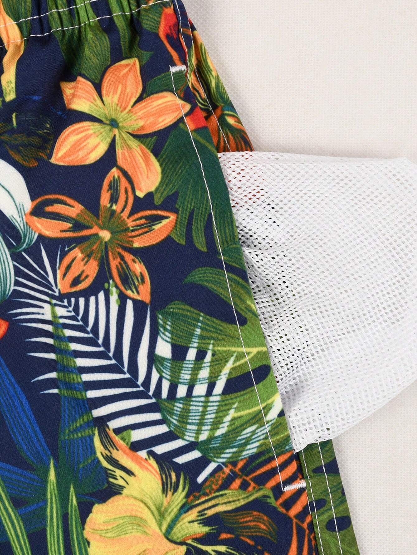 Tropical Print Shorts-Waves And Trunks