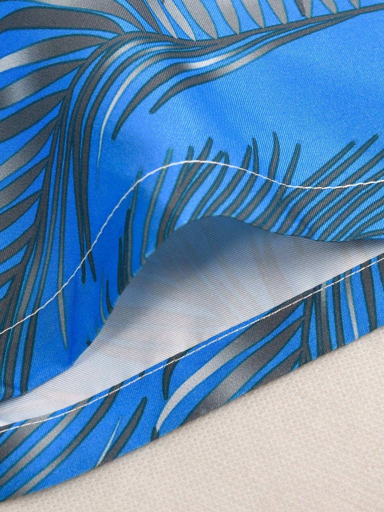 Exotic Tropical Print Board Shorts-Waves And Trunks