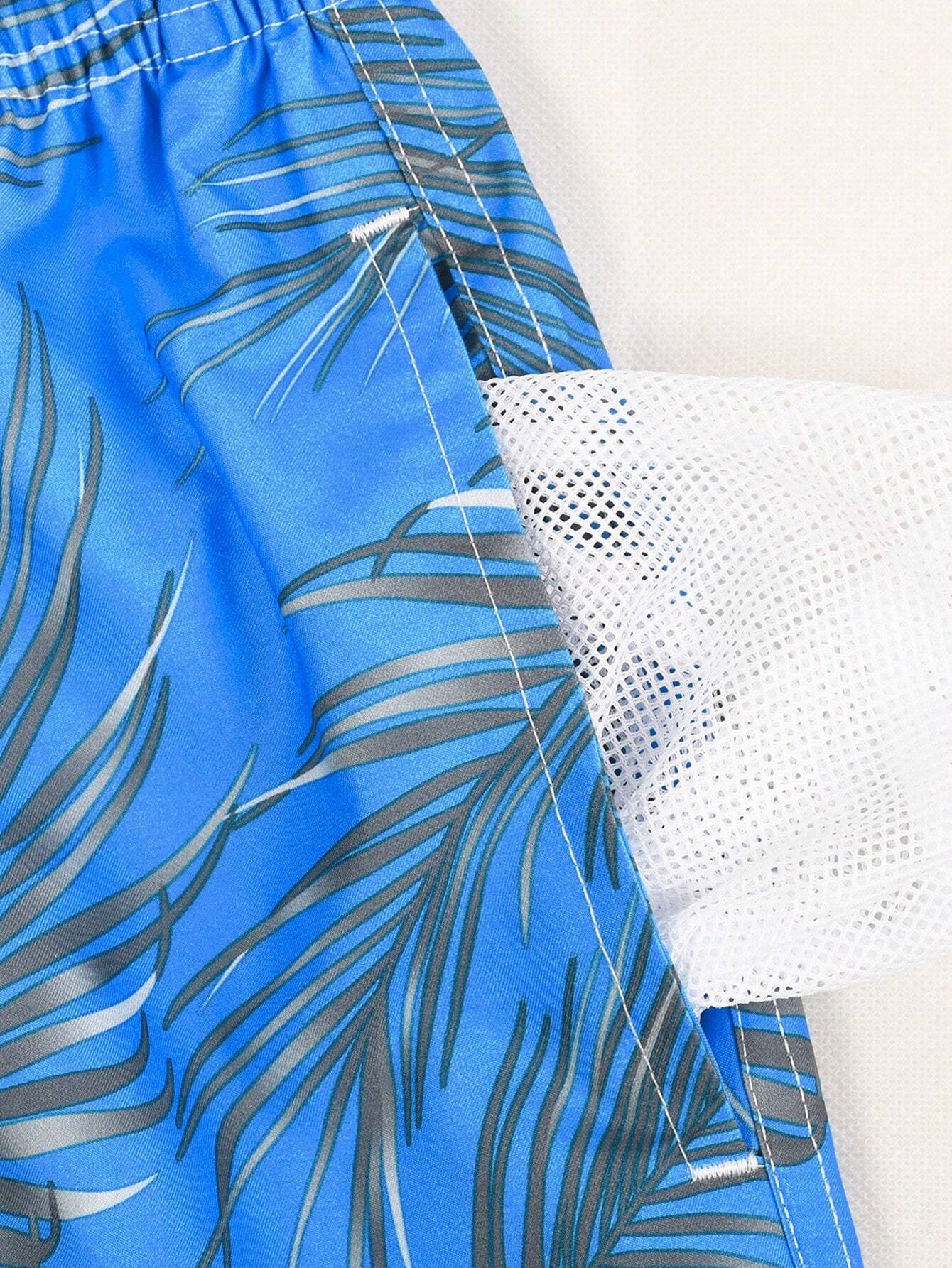 Exotic Tropical Print Board Shorts-Waves And Trunks