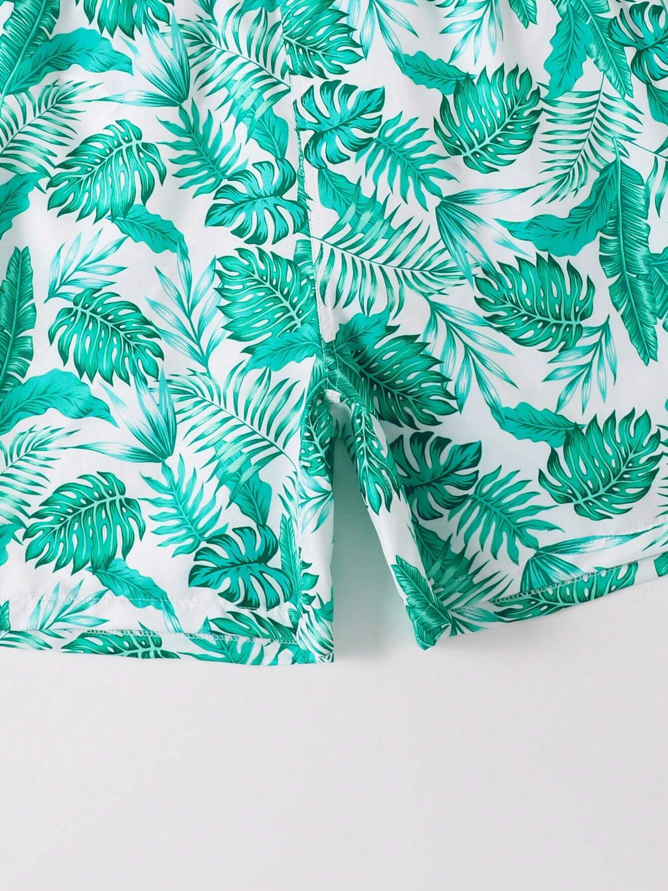 Leaves All Over Print Swim Trunks-Waves And Trunks