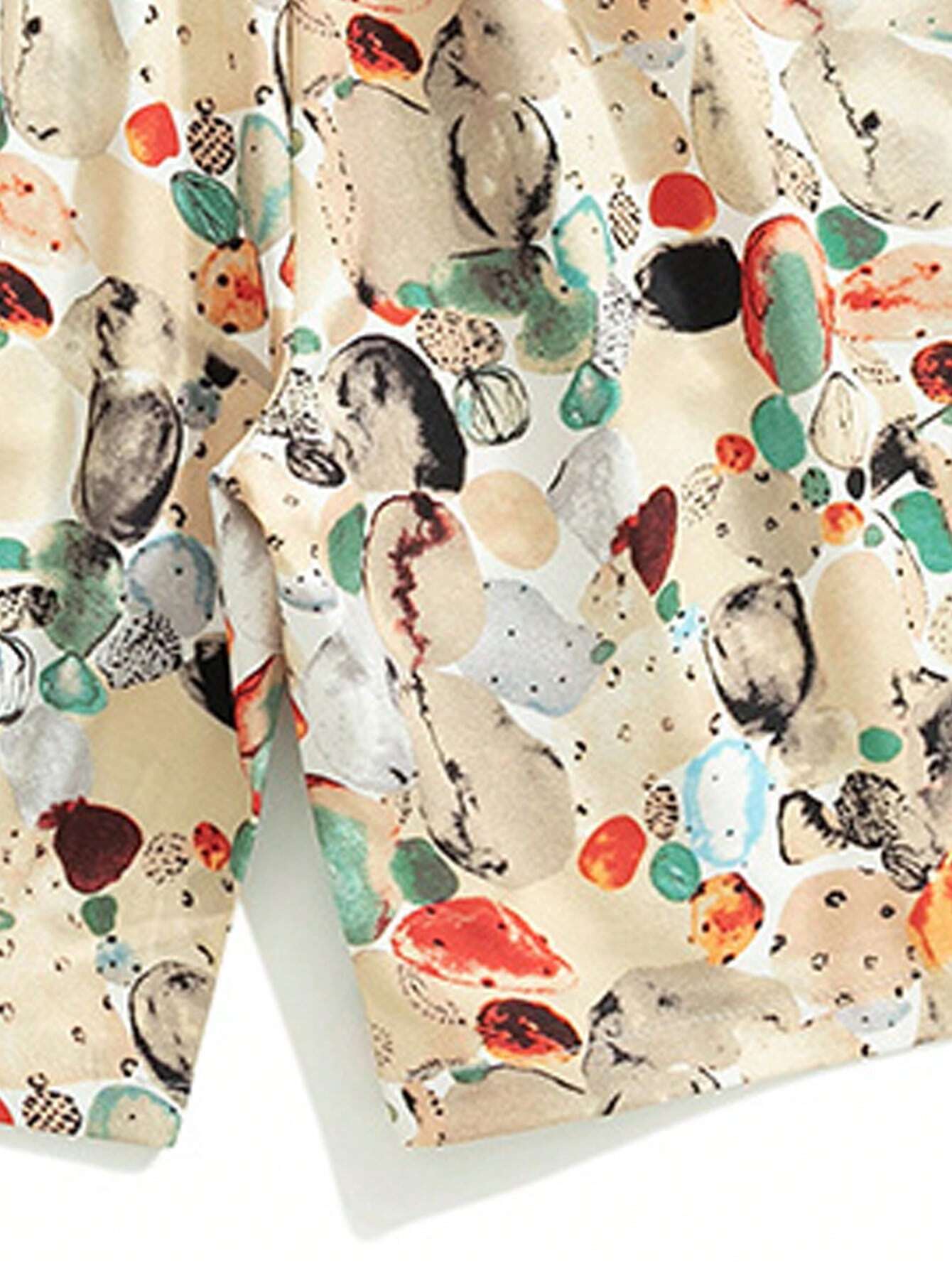 Woven Fabric Drawstring Swim Trunks-Waves And Trunks