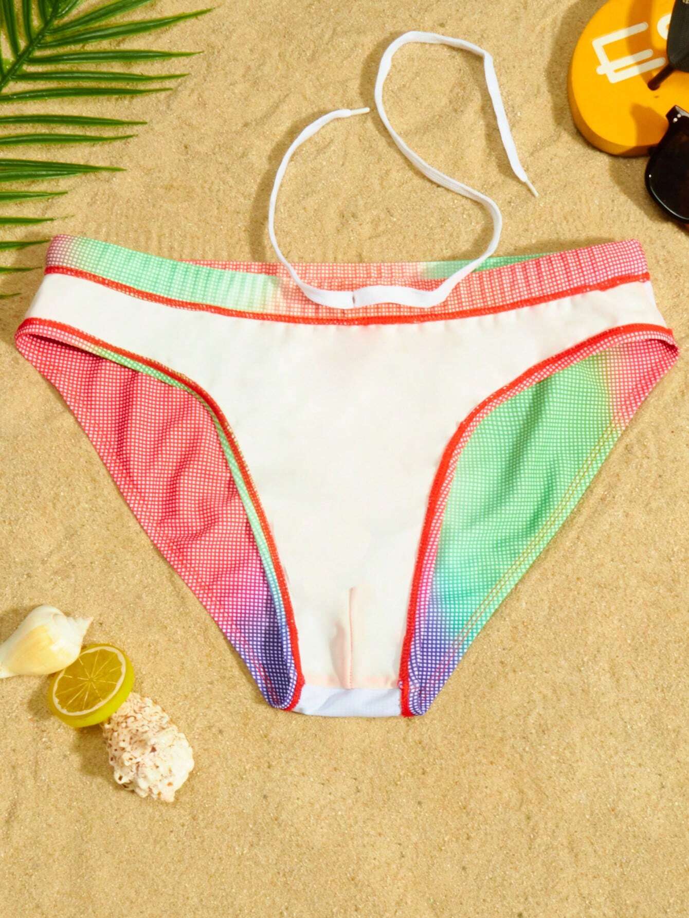High Stretch Ombre Print Swim Brief-Waves And Trunks
