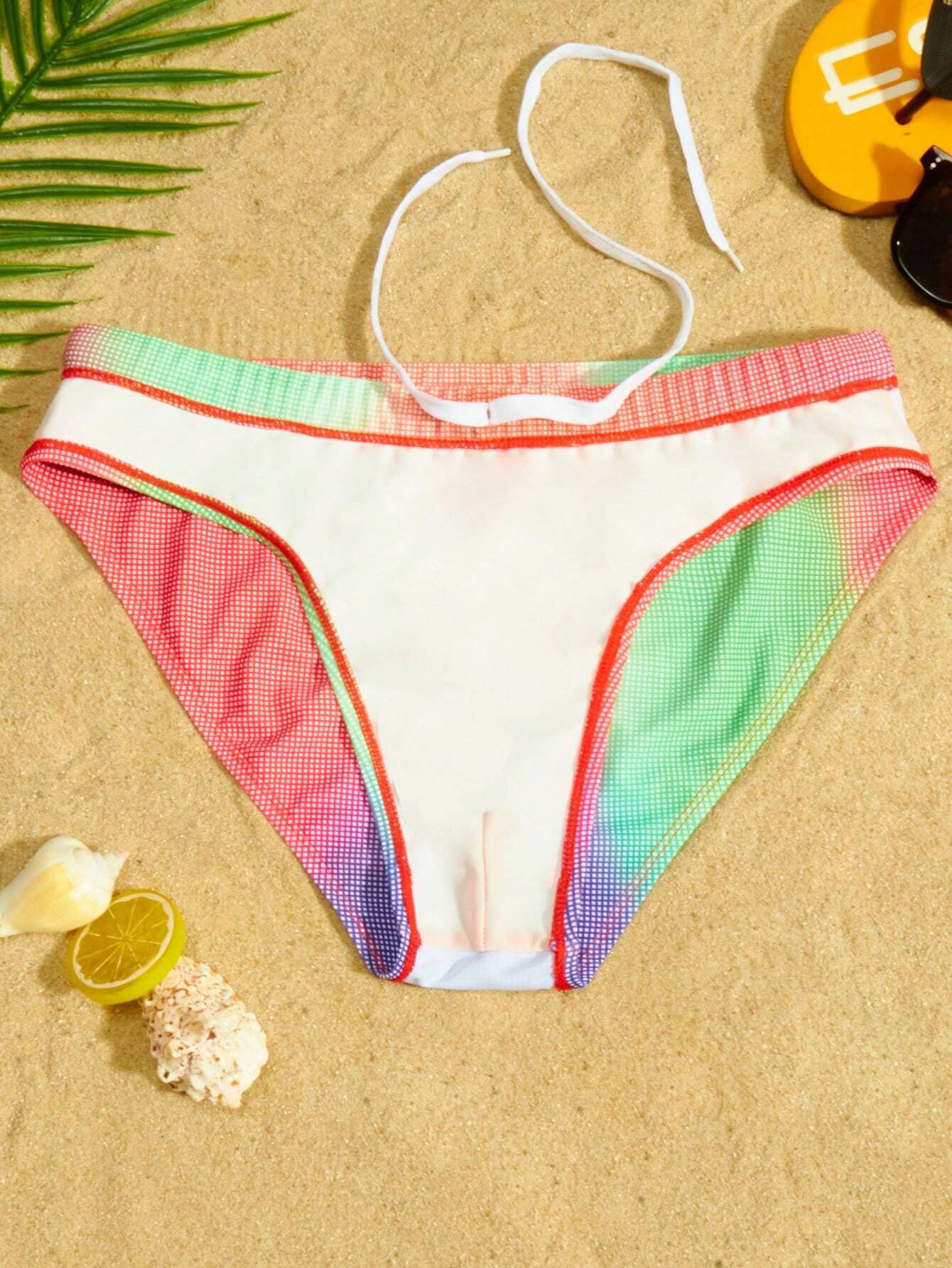 High Stretch Ombre Print Swim Brief-Waves And Trunks