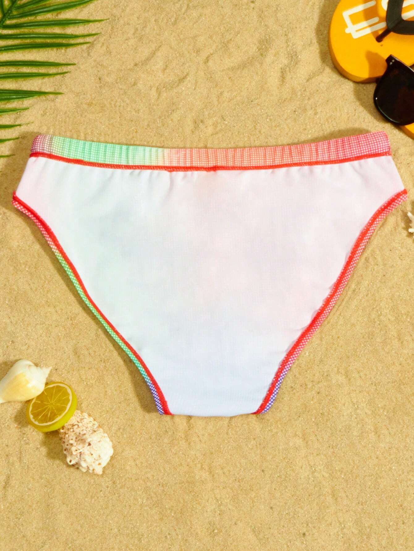 High Stretch Ombre Print Swim Brief-Waves And Trunks
