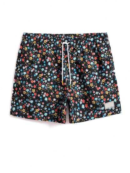 Ditsy Floral Drawstring Swim Trunks-Waves And Trunks