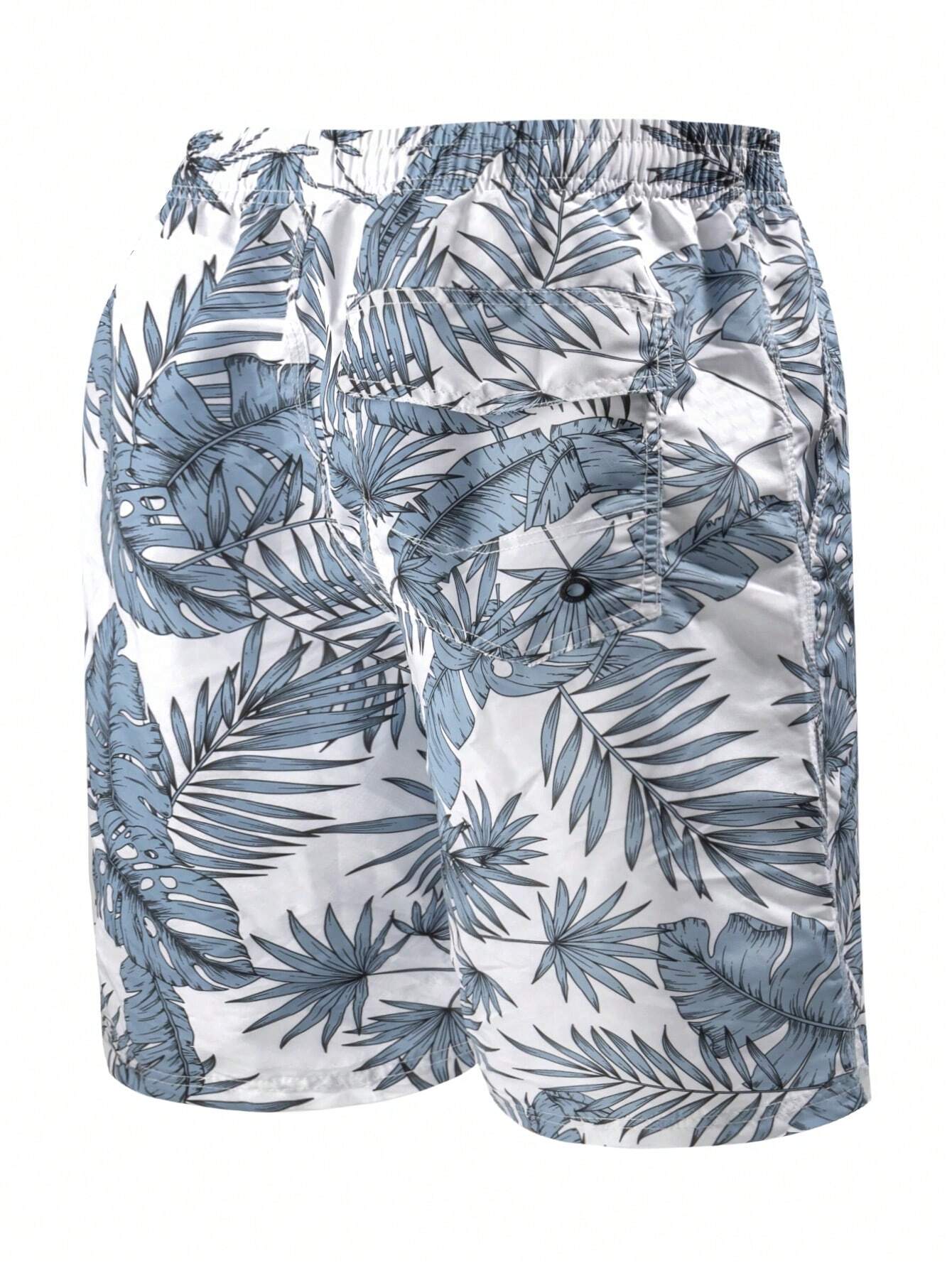 Tropical All Over Print Drawstring Shorts-Waves And Trunks
