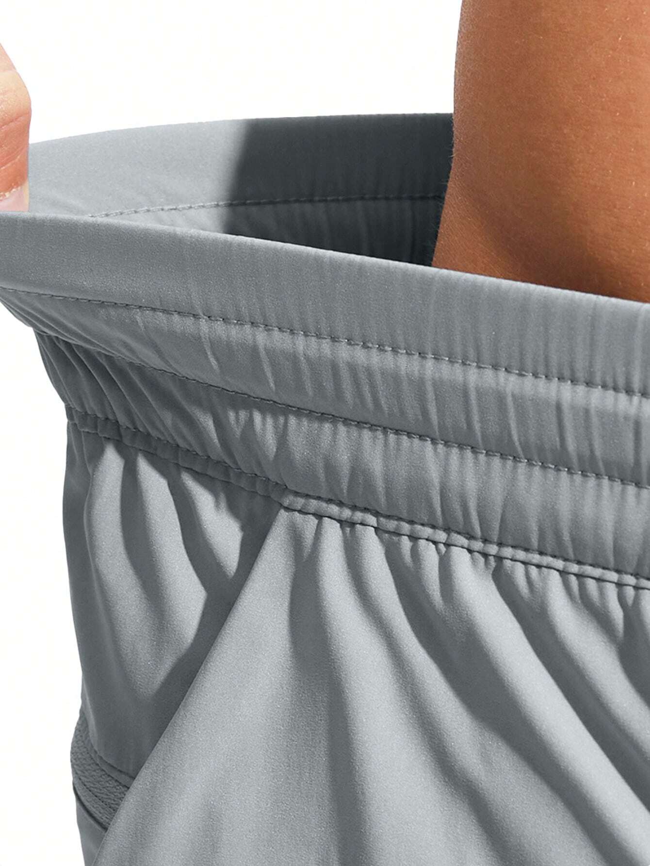 Drawstring Waist Split Swim Trunks-Waves And Trunks