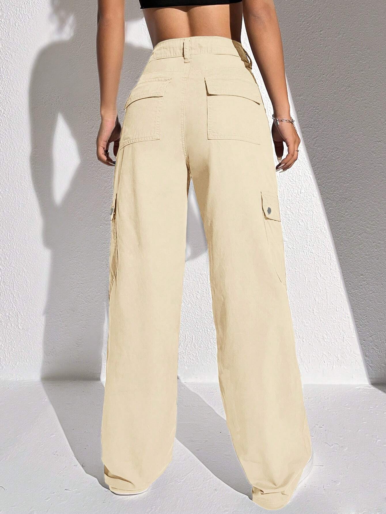 Flap Pocket Cargo Jeans-Waves And Trunks