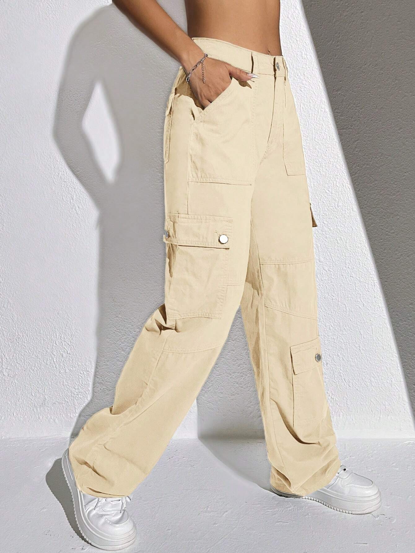 Flap Pocket Cargo Jeans-Waves And Trunks