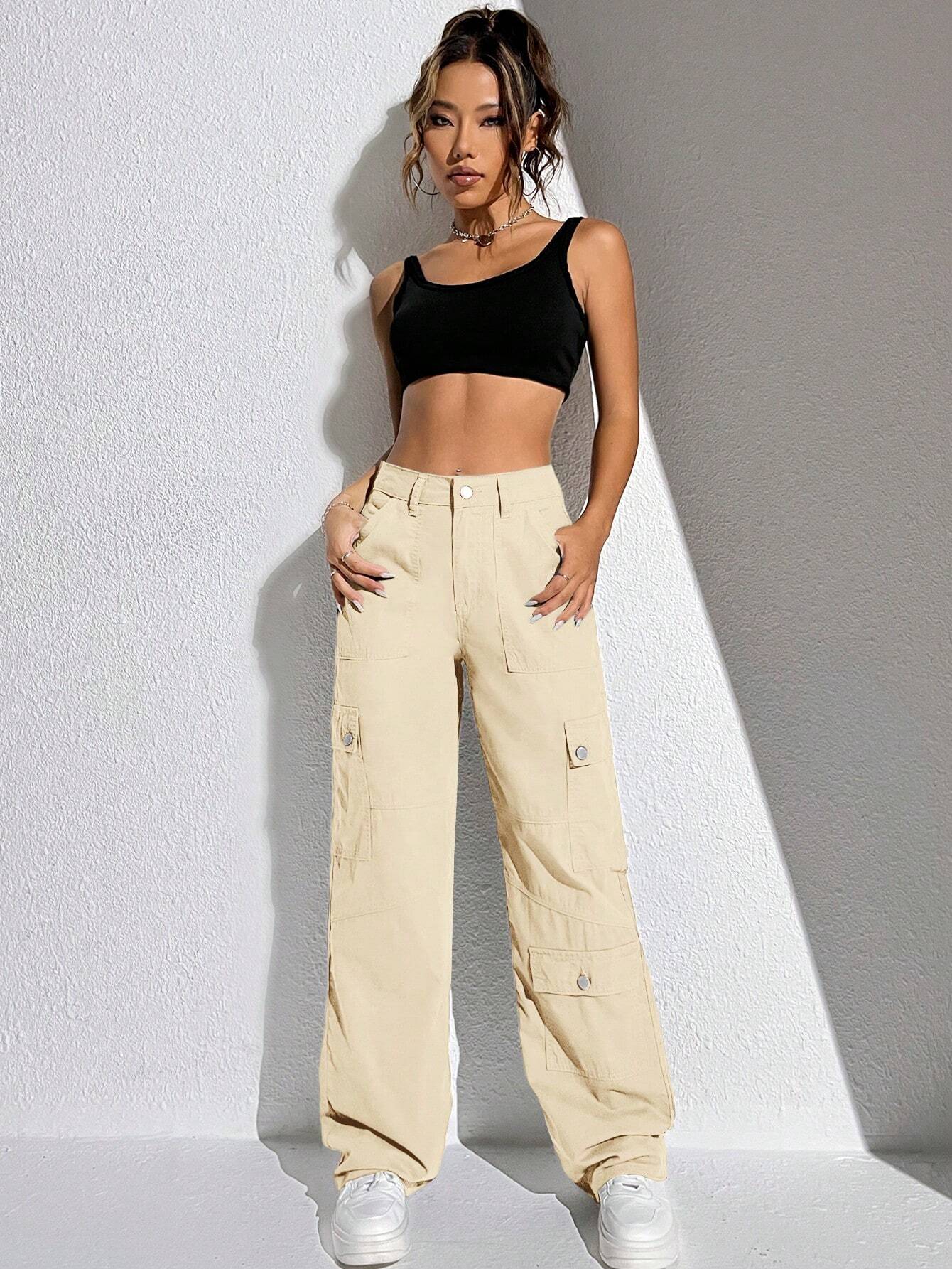 Flap Pocket Cargo Jeans-Waves And Trunks