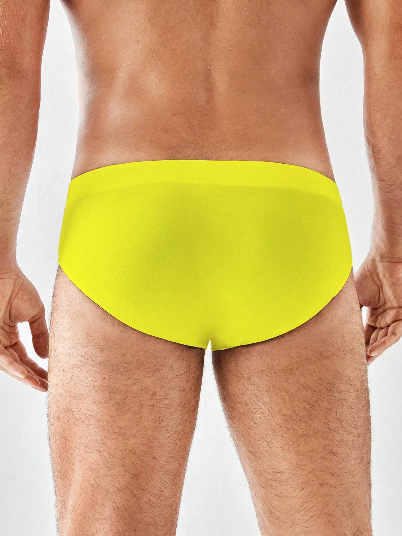 Insert Drawstring Waist Swim Brief-Waves And Trunks