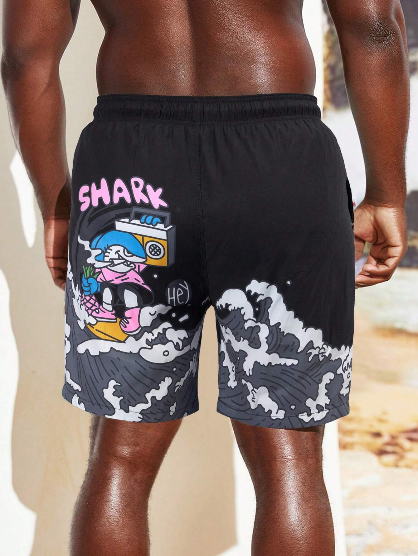 Cartoon Print Swim Shorts-Waves And Trunks