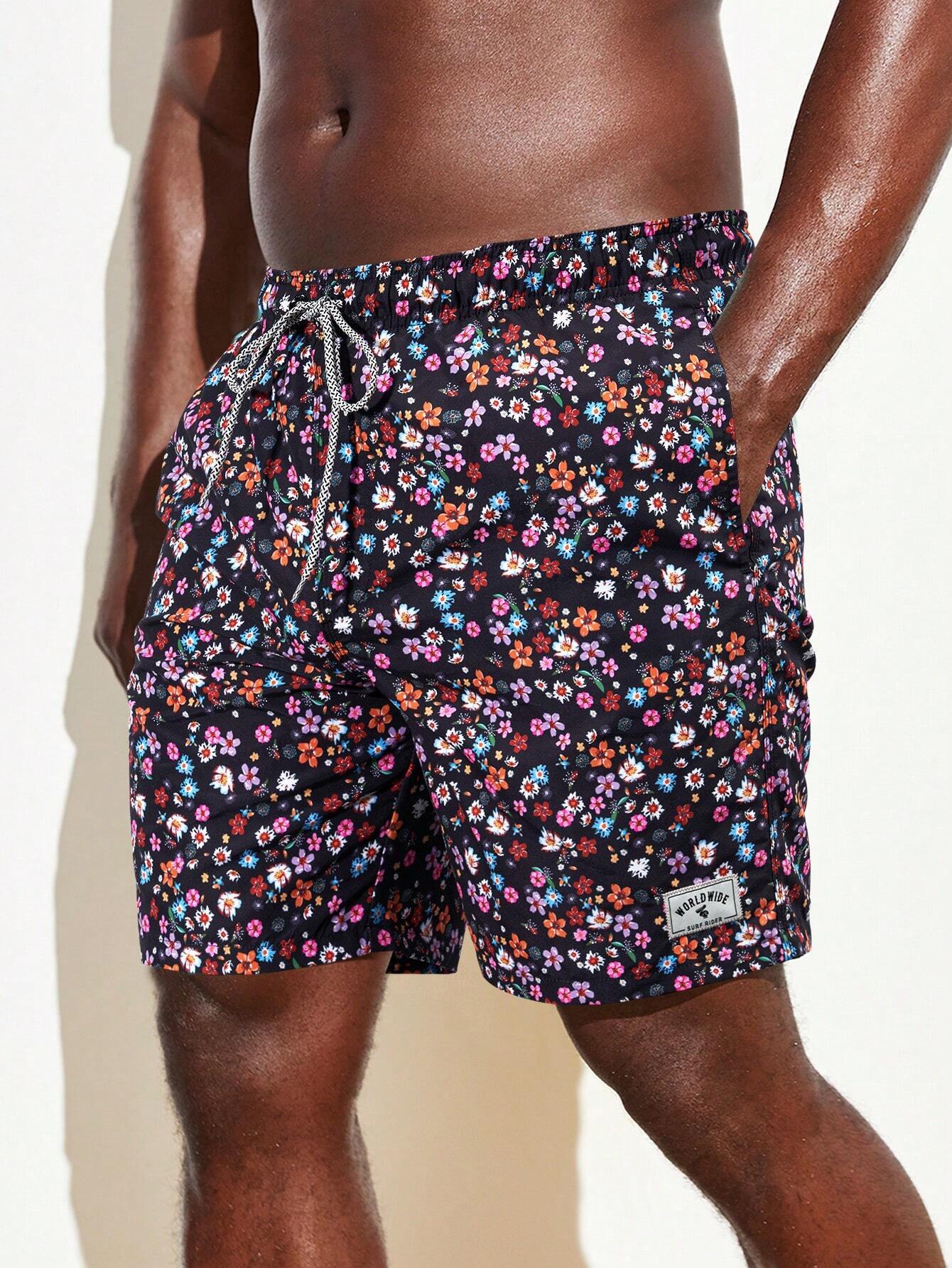 Ditsy Floral Print Non Stretch Shorts-Waves And Trunks