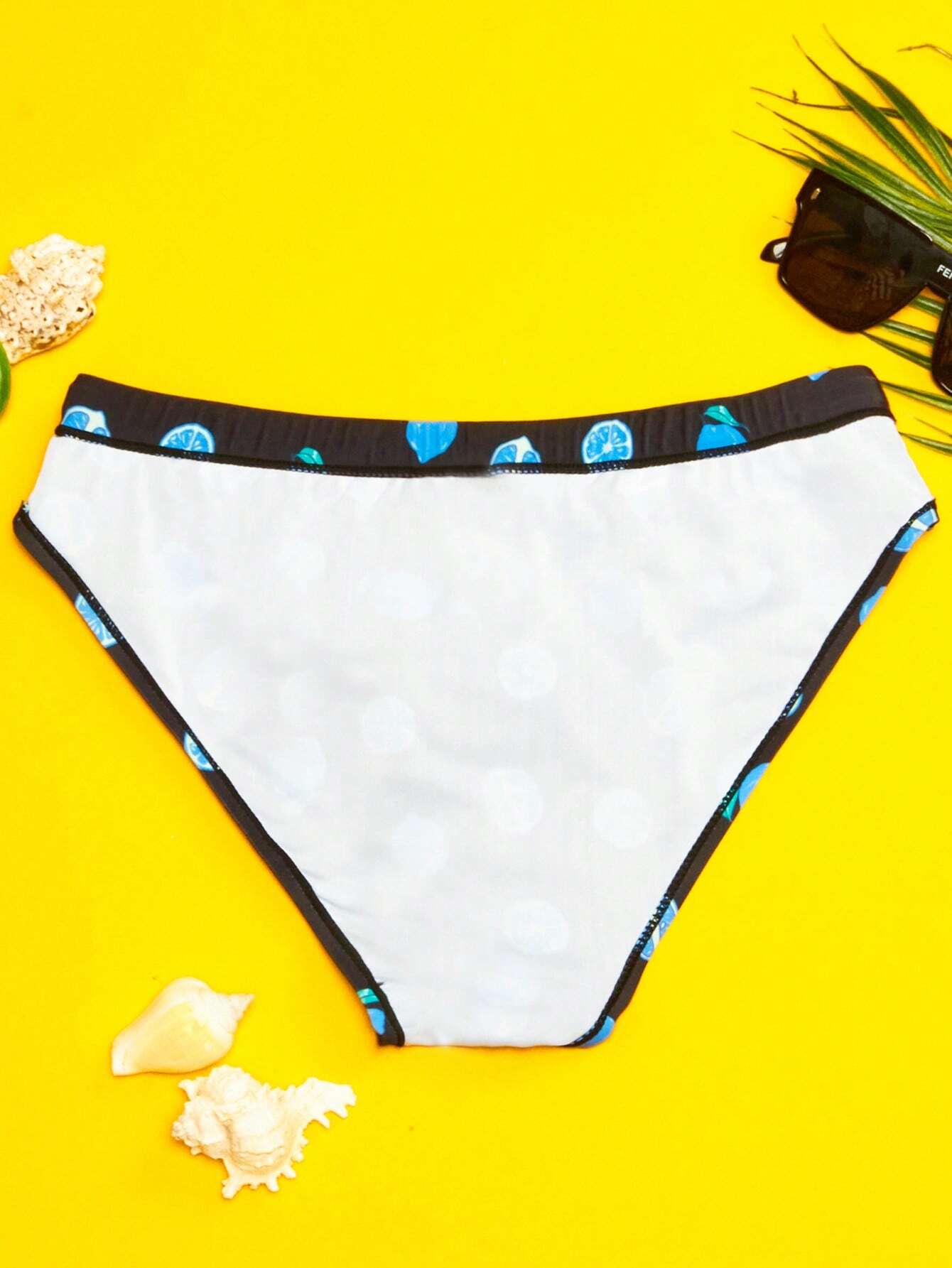 Allover Print Swim Brief-Waves And Trunks