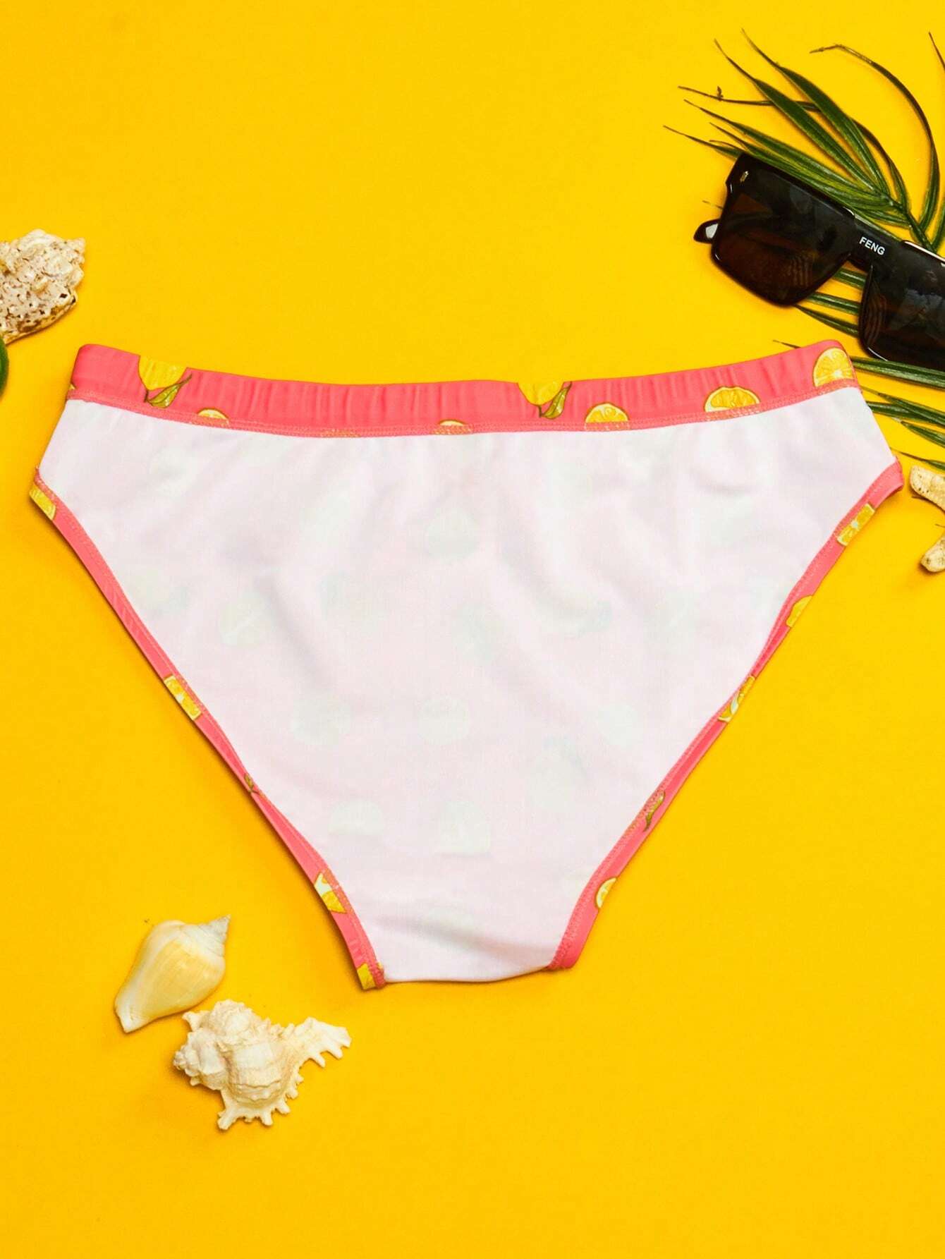 Allover Print Swim Brief-Waves And Trunks