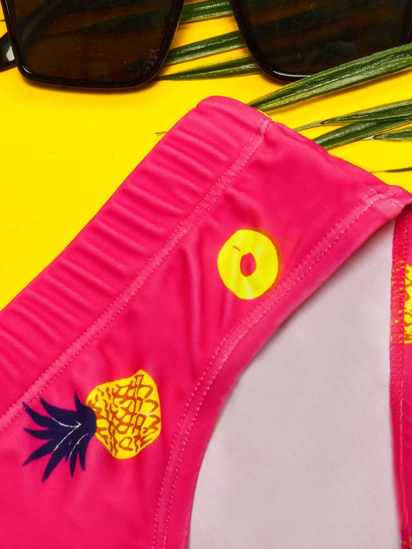 Pineapple Printed Swim Brief-Waves And Trunks