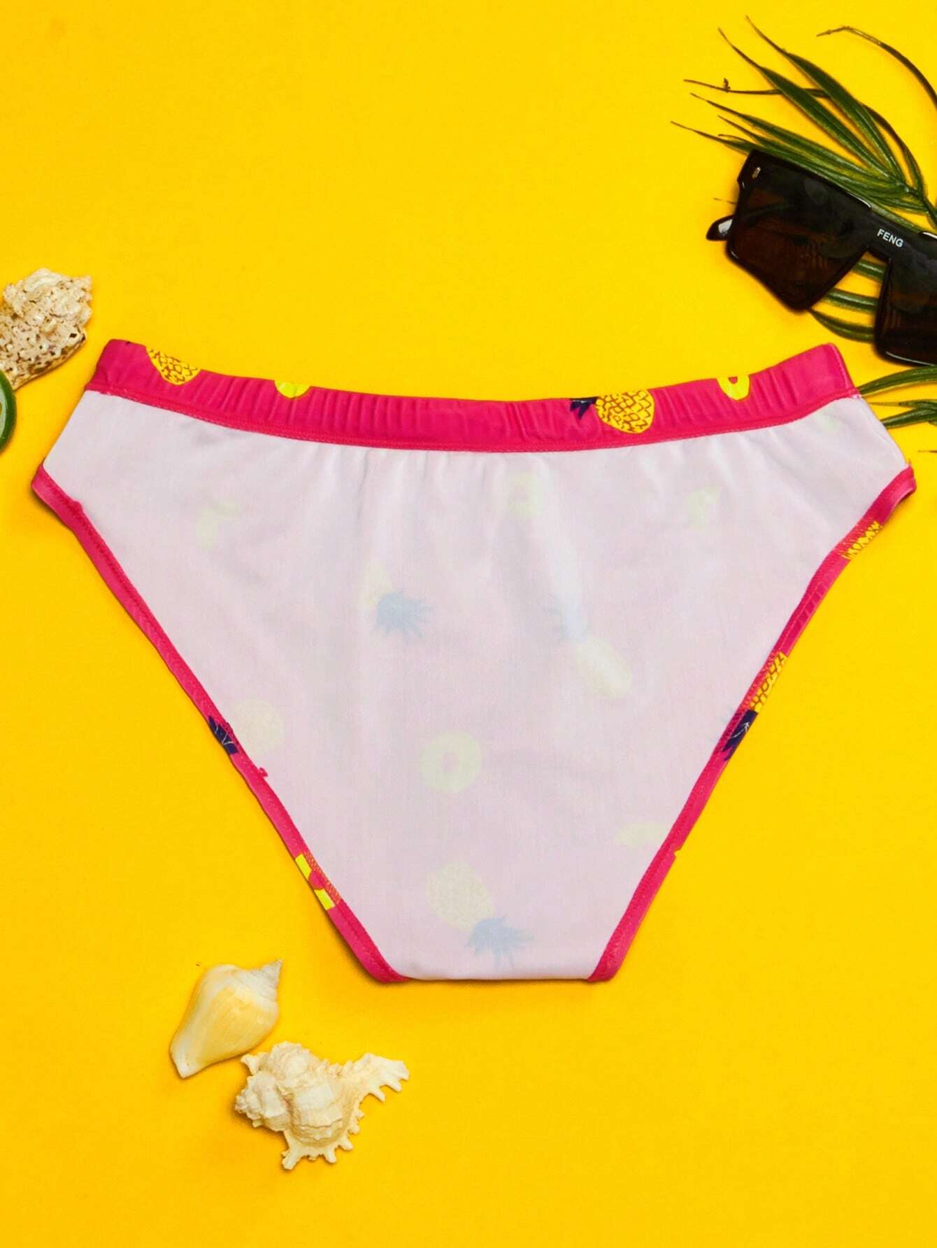 Pineapple Print Swim Brief-Waves And Trunks