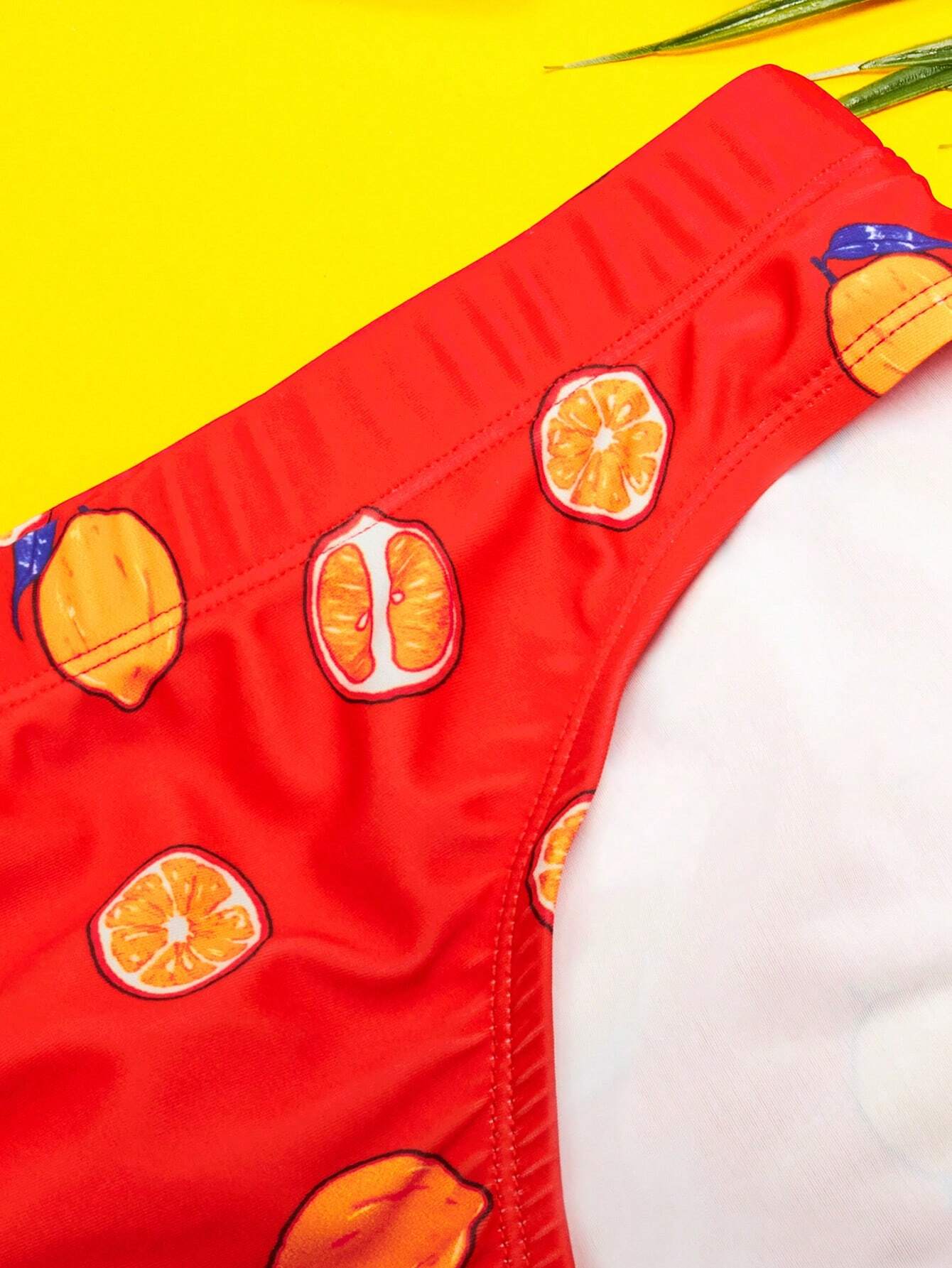 Allover Print Swim Brief-Waves And Trunks