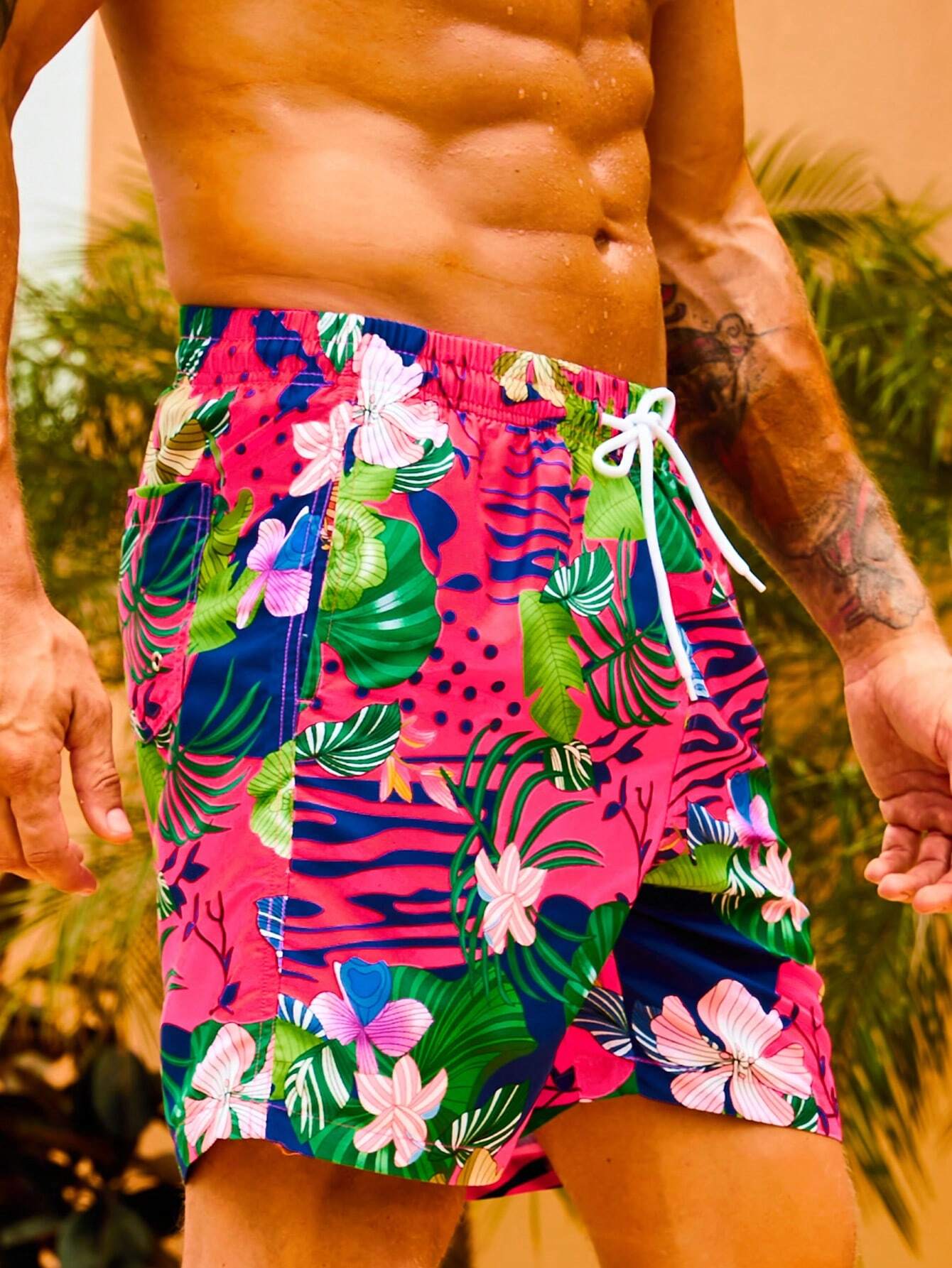 Non-Stretch Swim Trunks-Waves And Trunks