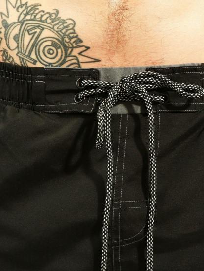 Top Stitching Swim Trunks-Waves And Trunks