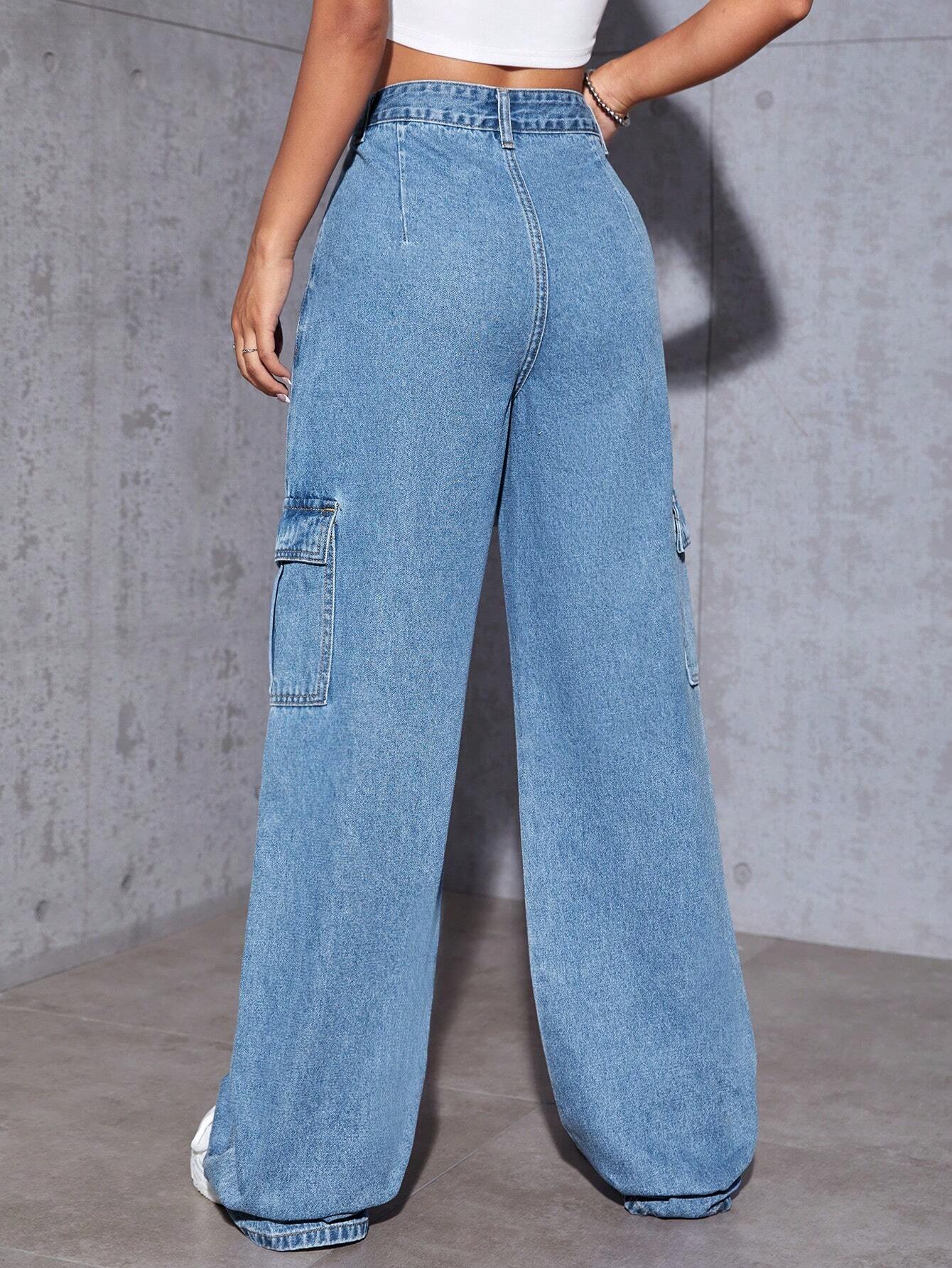 High Rise Cargo Pants-Waves And Trunks