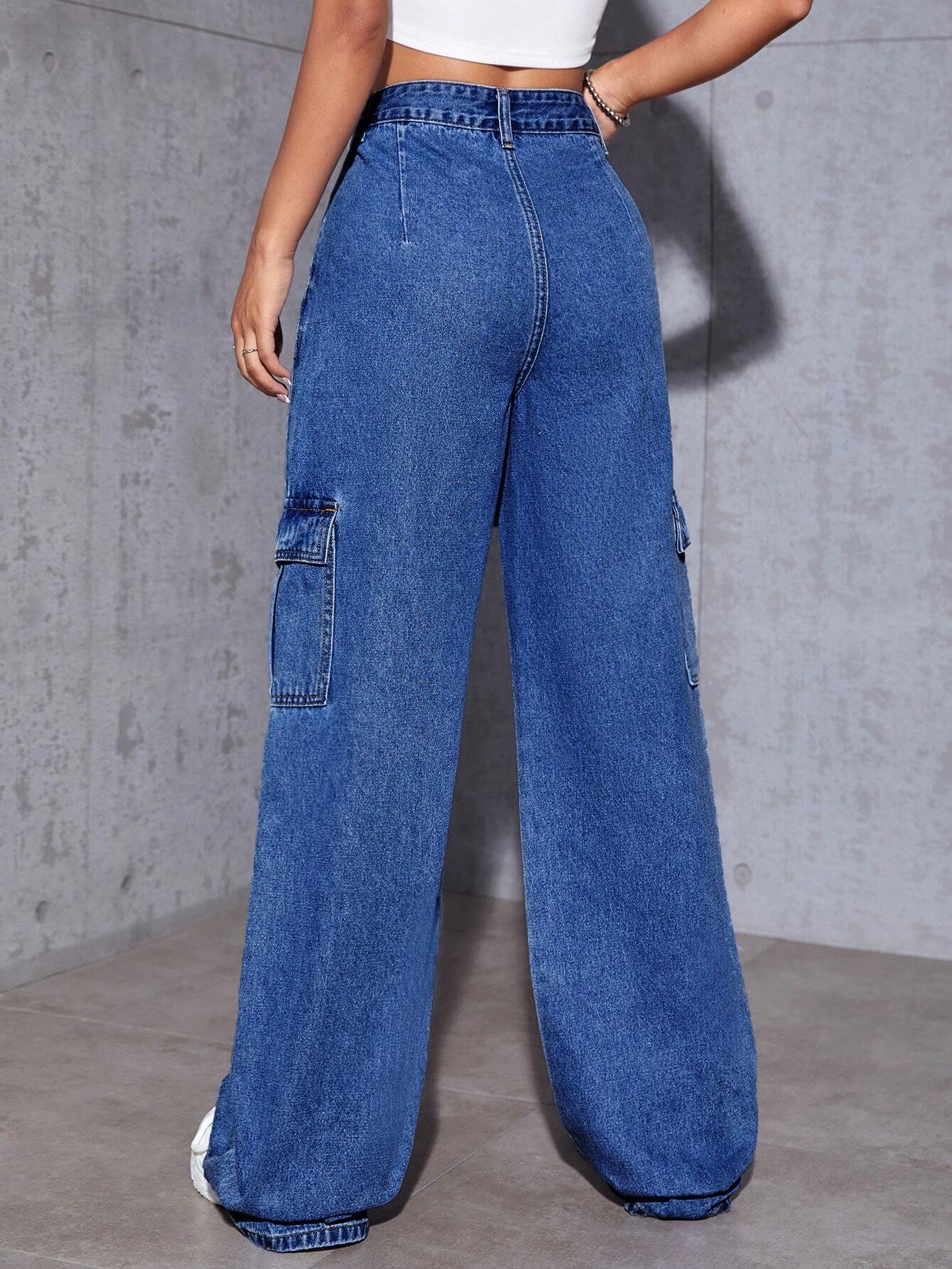 High Rise Cargo Pants-Waves And Trunks