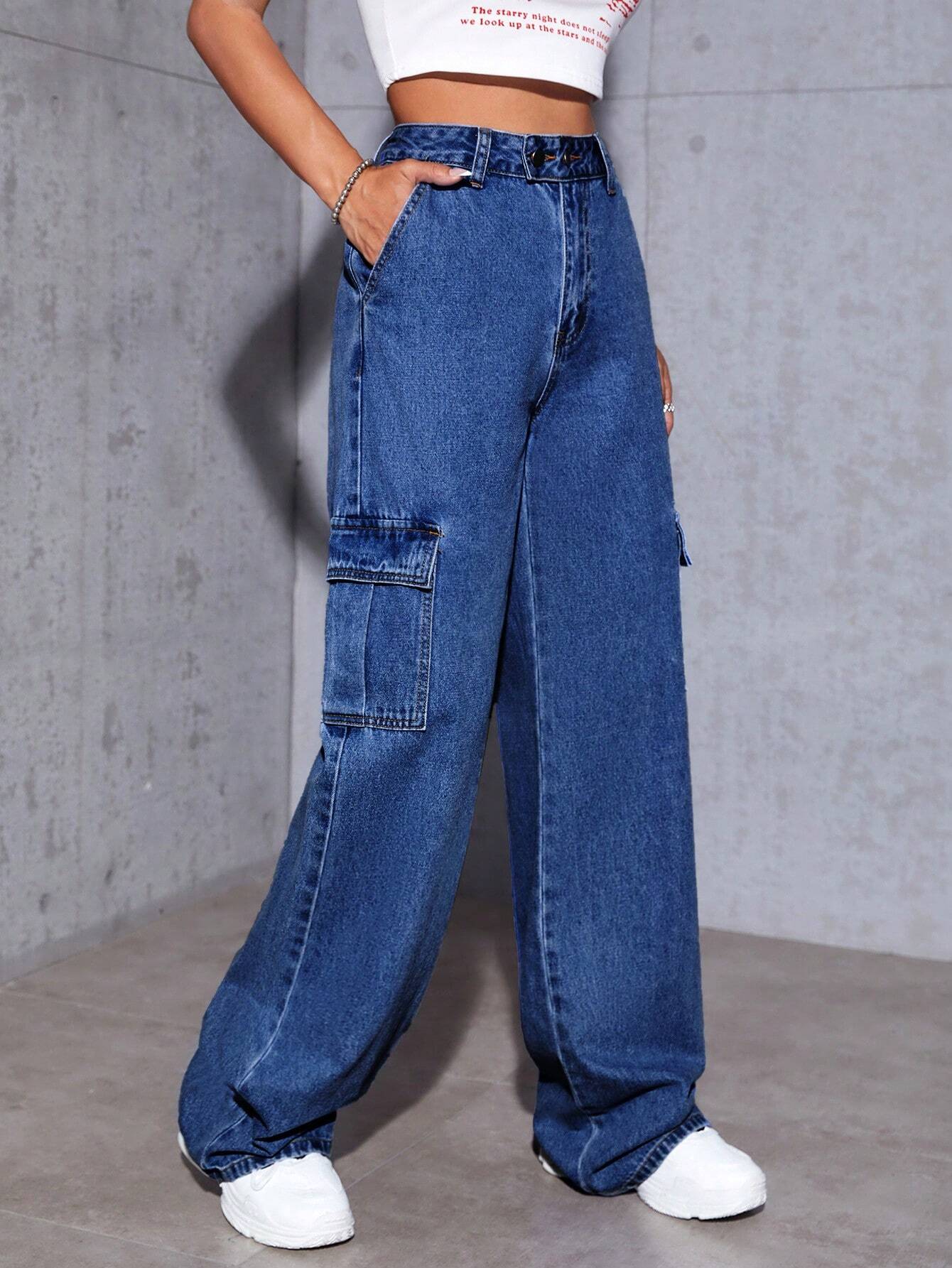 High Rise Cargo Pants-Waves And Trunks