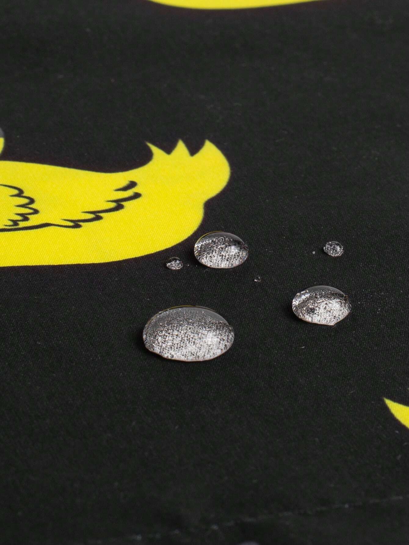 Duck And Letter Graphic Swim Trunks-Waves And Trunks