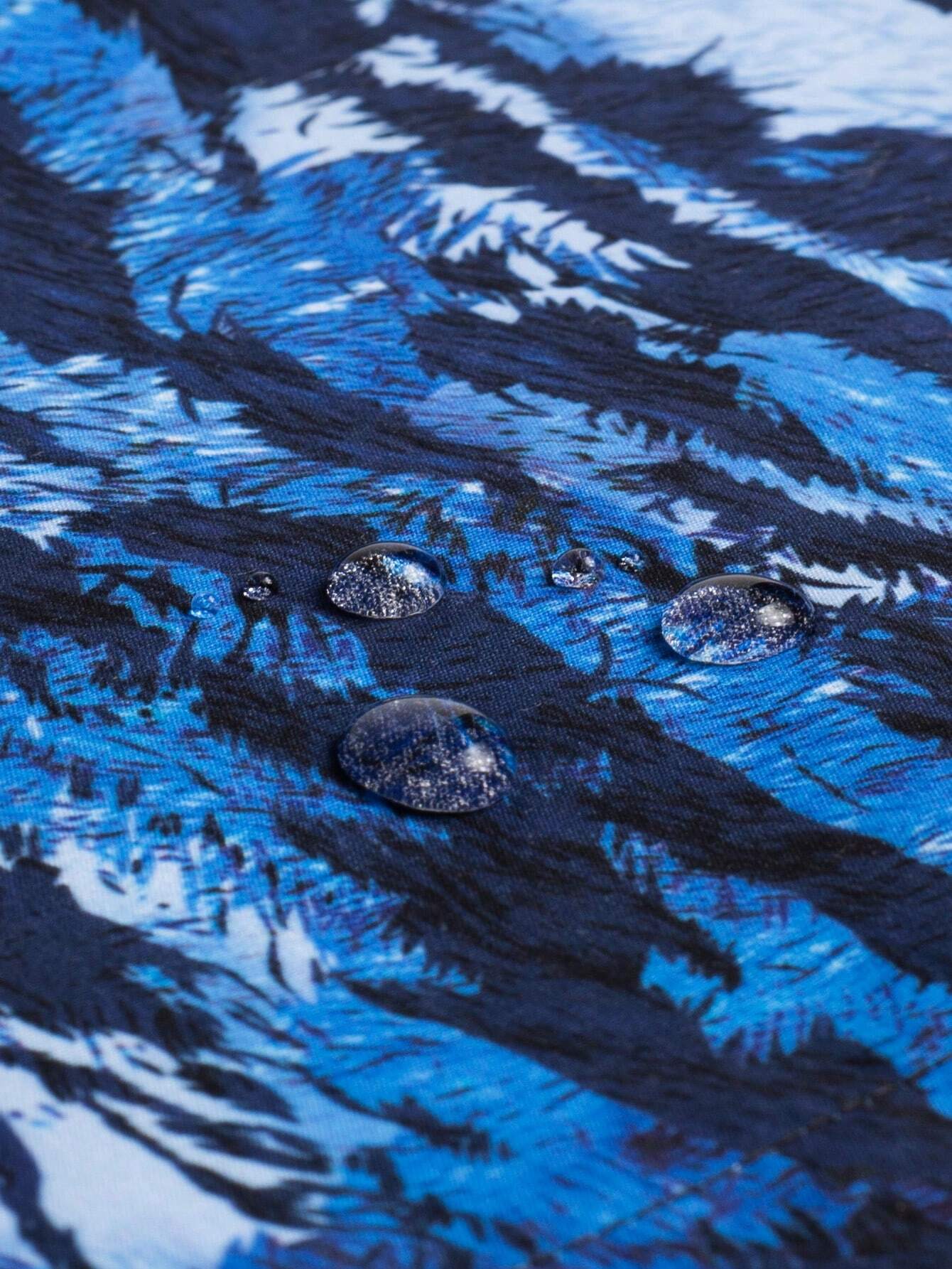 Non Stretch Allover Print Swim Trunks-Waves And Trunks