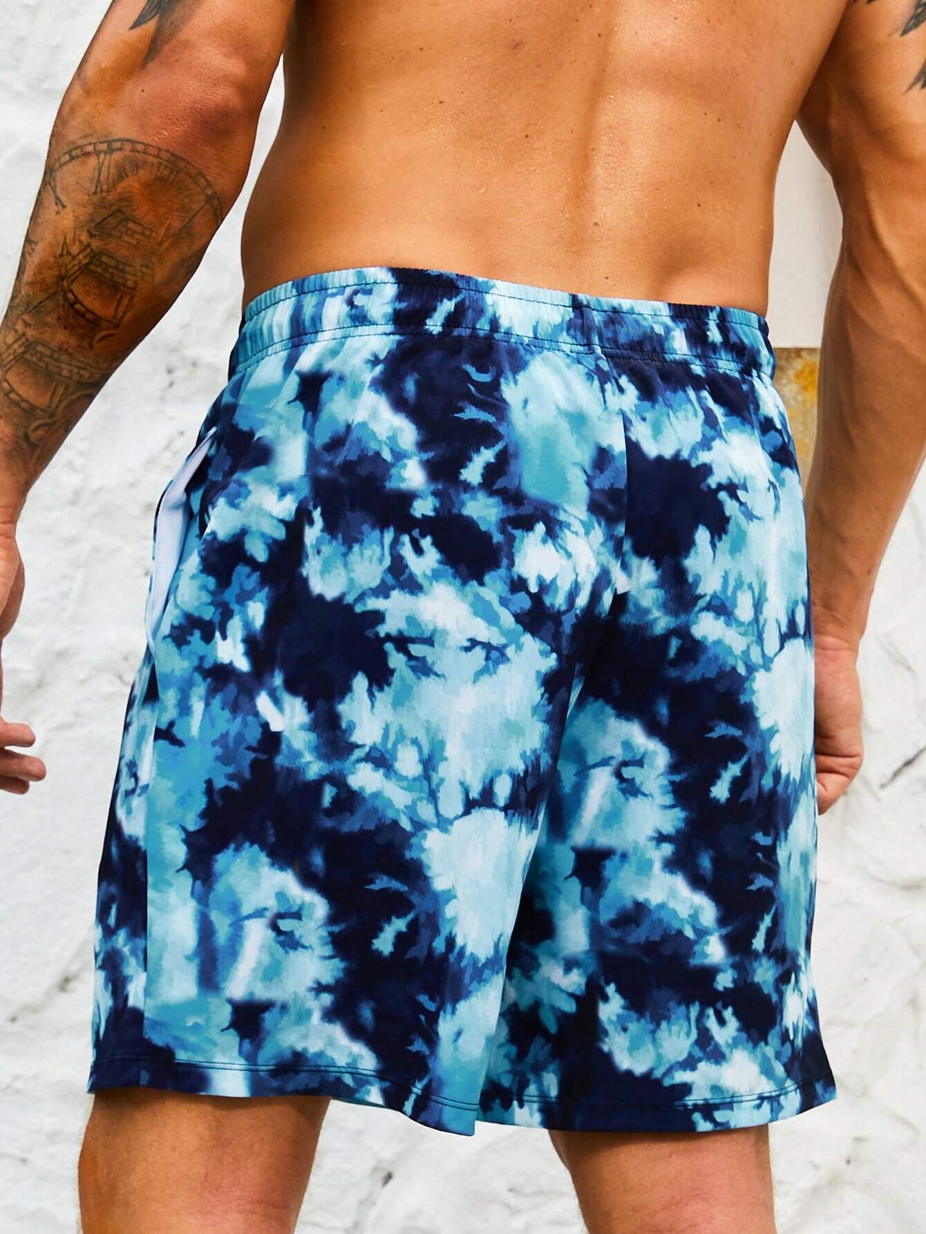 Drawstring Pocket Swim Trunks-Waves And Trunks