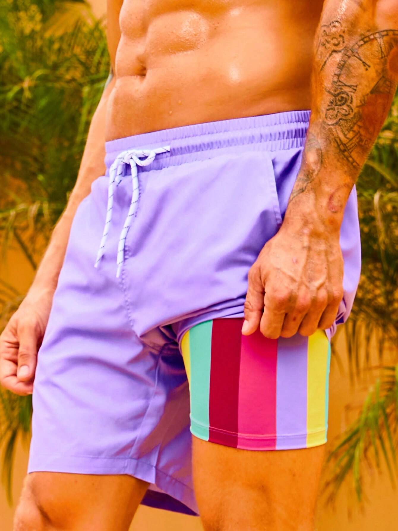 Waist Swim Non Stretch Trunks-Waves And Trunks