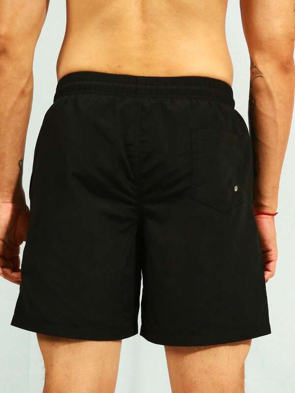 2 In 1 Drawstring Waist Swim Trunks-Waves And Trunks