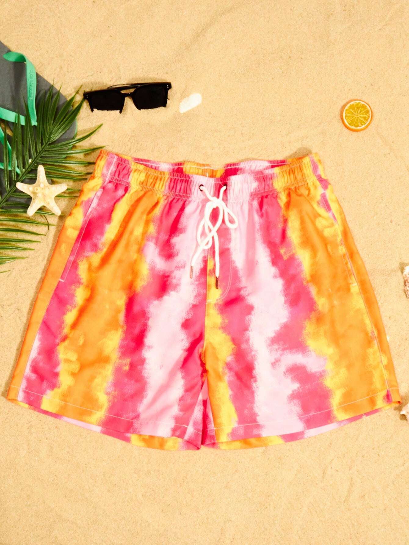 Drawstrings Shorts-Waves And Trunks