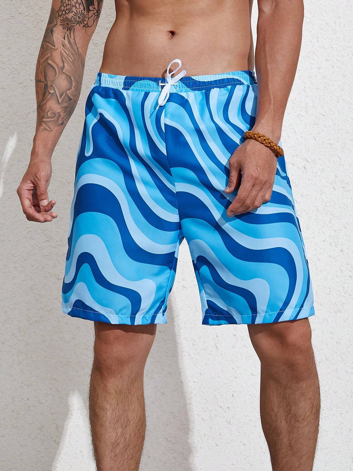 Wave Striped Swim Trunks-Waves And Trunks